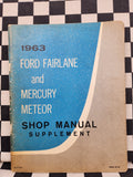 Ford 1963 Compact Fairlane & Mercury Meteor Factory Workshop Manual Supplement