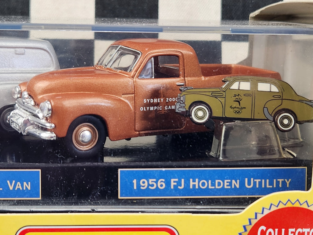 Matchbox 1/43  Sydney 2000 Olympics FJ Holden Set 3 Ute Van Sedan