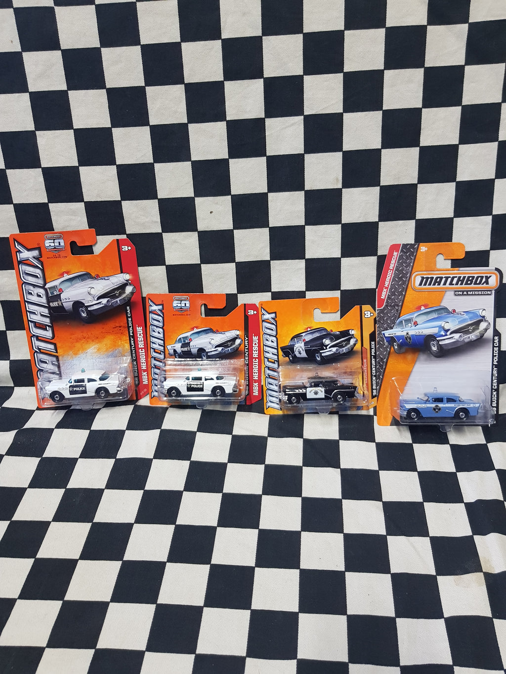Matchbox 56 Buick Century Police Car Choice of Colours/Cards
