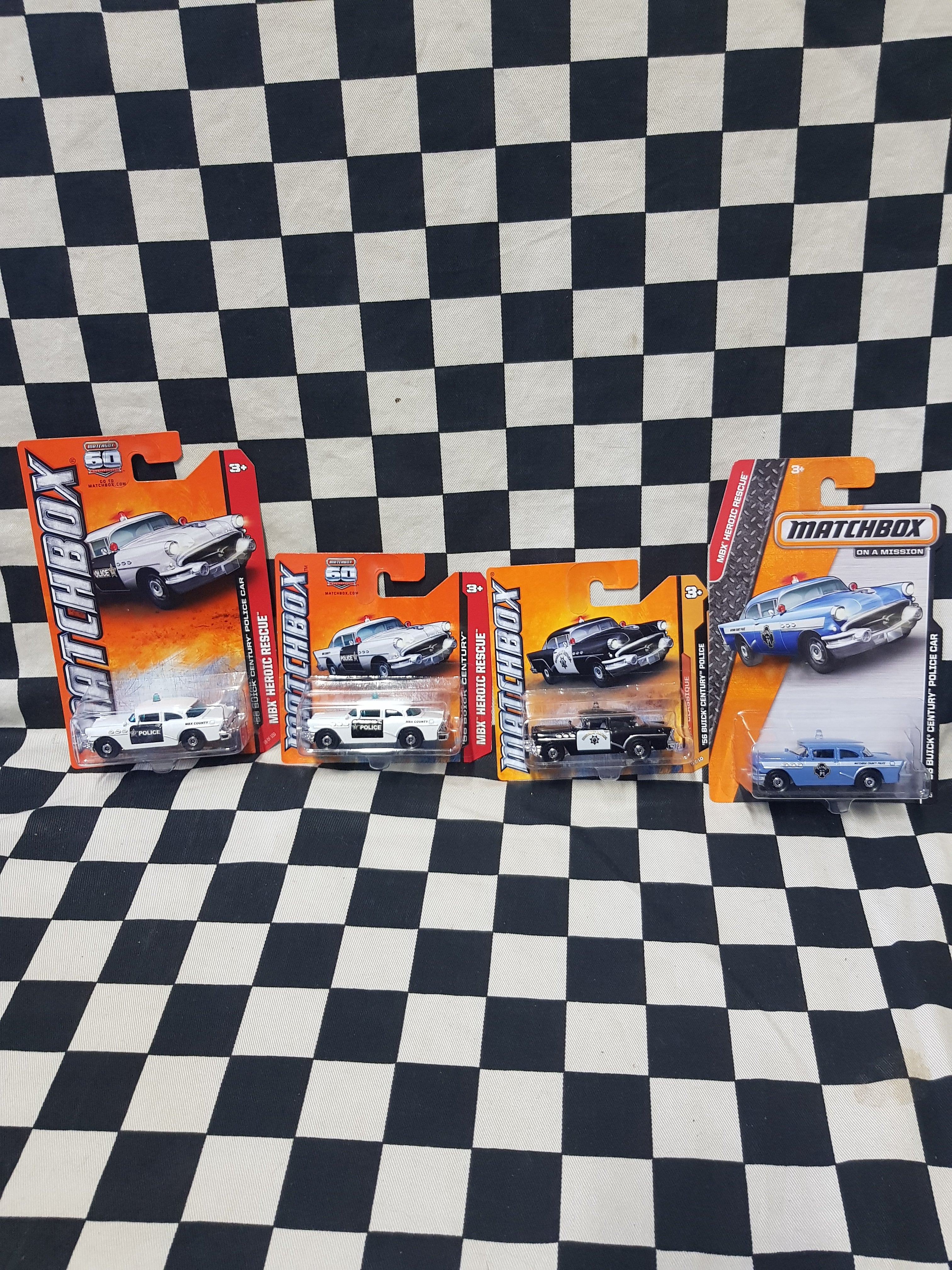 Matchbox 56 Buick Century Police Car Choice of Colours/Cards