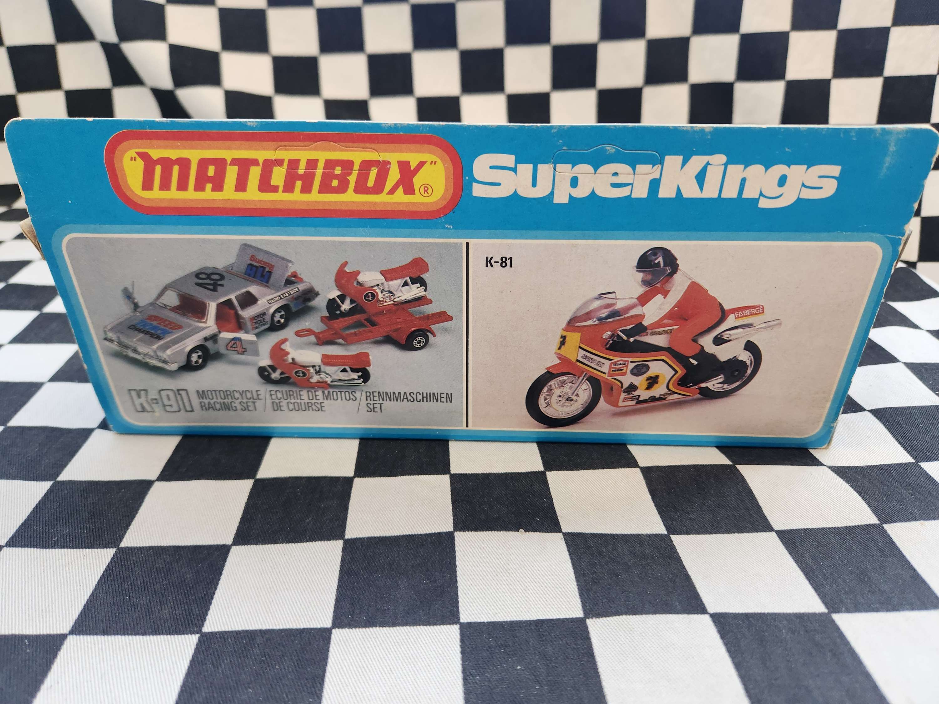 Matchbox Super Kings K91 Motorcycle Racing Set Vintage Boxed