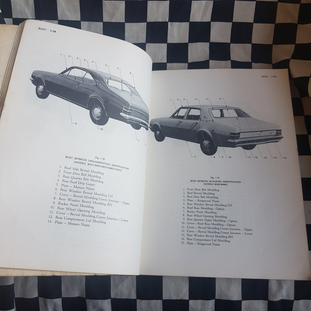 Genuine Holden HT Series Workshop Manual Supplement Includes Monaro Gts 350