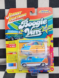 Johnny Lightning Boogie Vans 1976 Ford Econoline Van Metallic Cyan & Orange