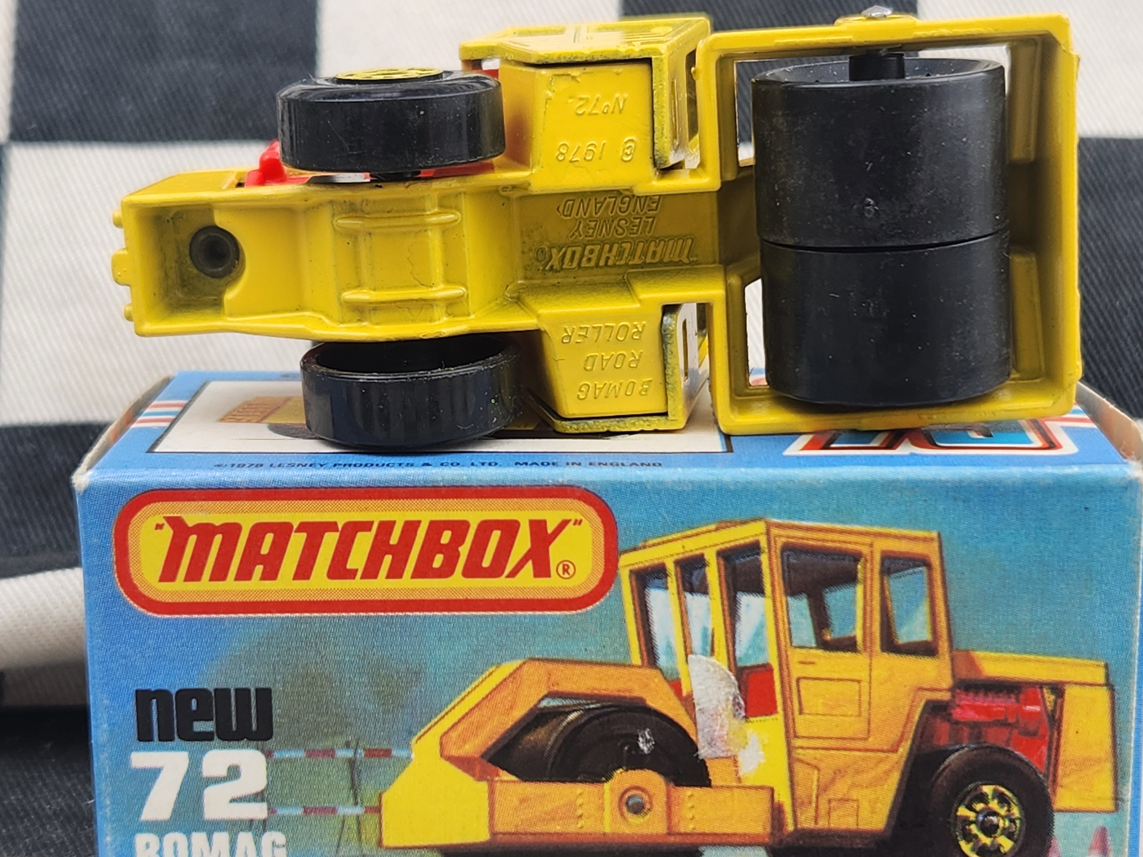 Vintage 1978 Matchbox Bomag Steam Roller in Original Box
