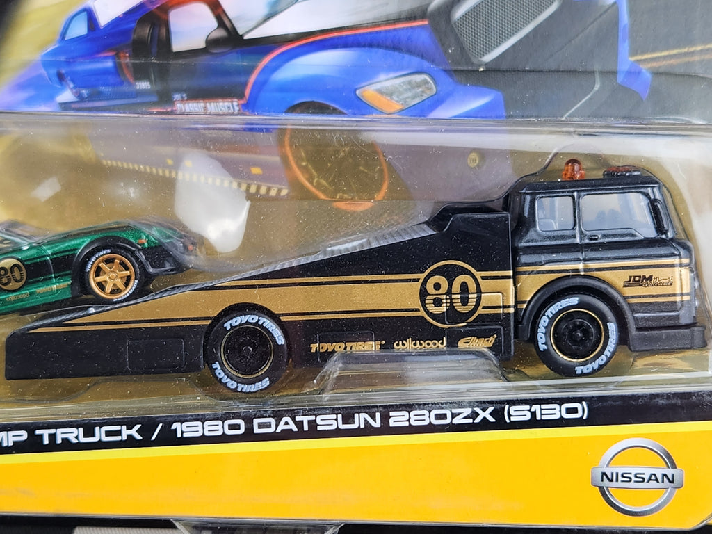 Maisto Elite Team Transport 1980 Datsun 280SX S130/Flat Bed Truck