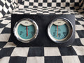 Vintage Smiths Blue Face Oil  & Amps Guages Set