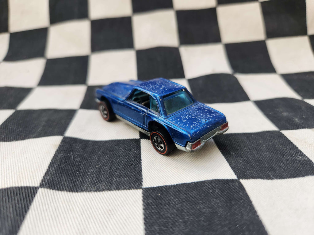 Vintage Loose Hot Wheels Redline Mercedes Benz 280 SL Blue Dark Interior