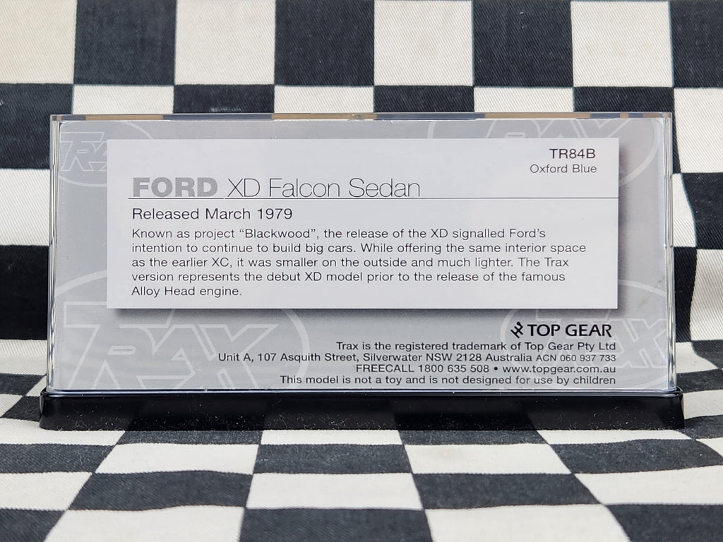 Trax 1:43 Ford XD Falcon Sedan Oxford Blue TR84B