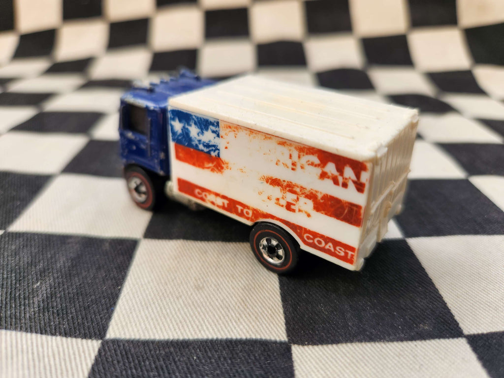 Vintage Loose Hot Wheels Redline American Hauler Truck Blue Enamel