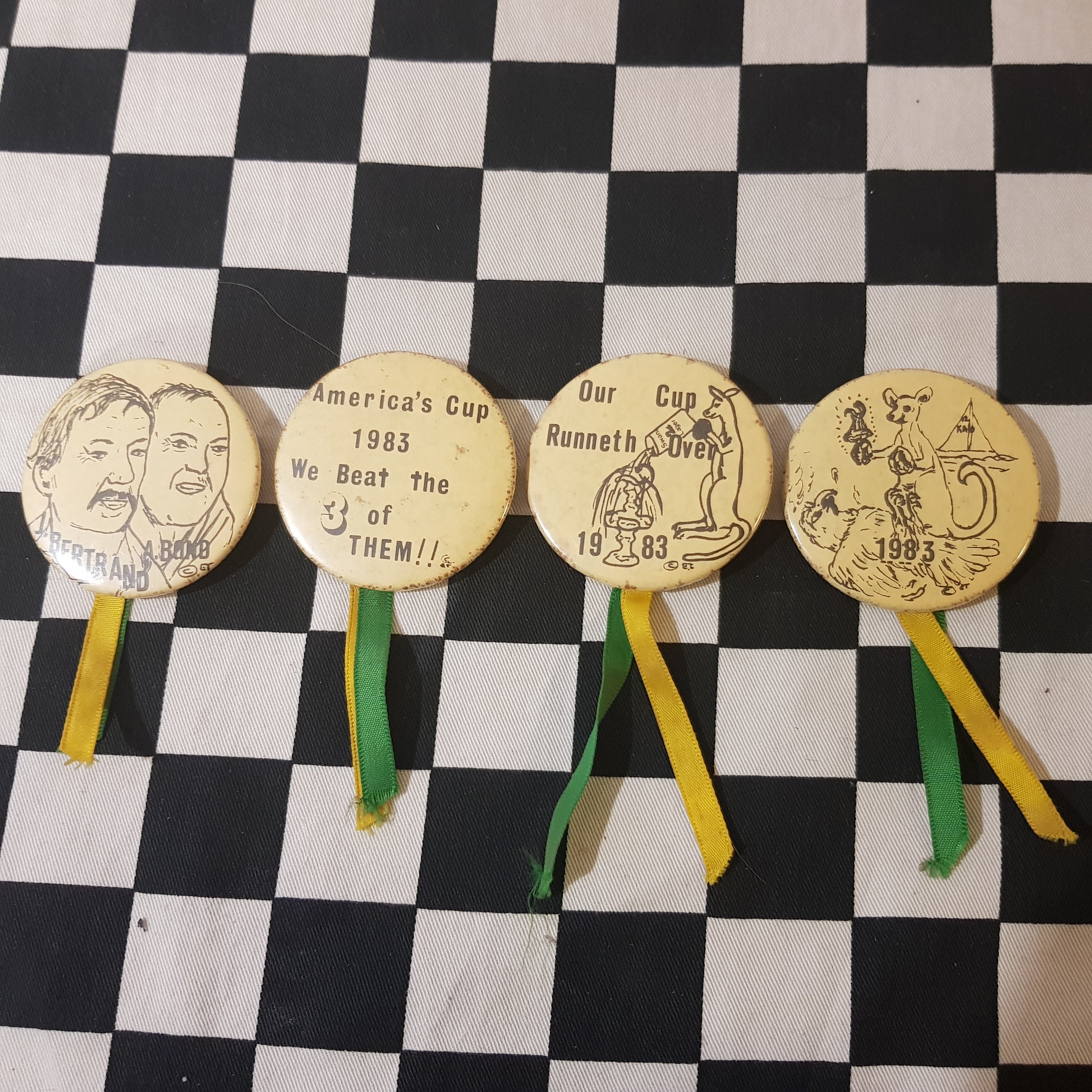 1983 Americas Cup Set of 4 Badges