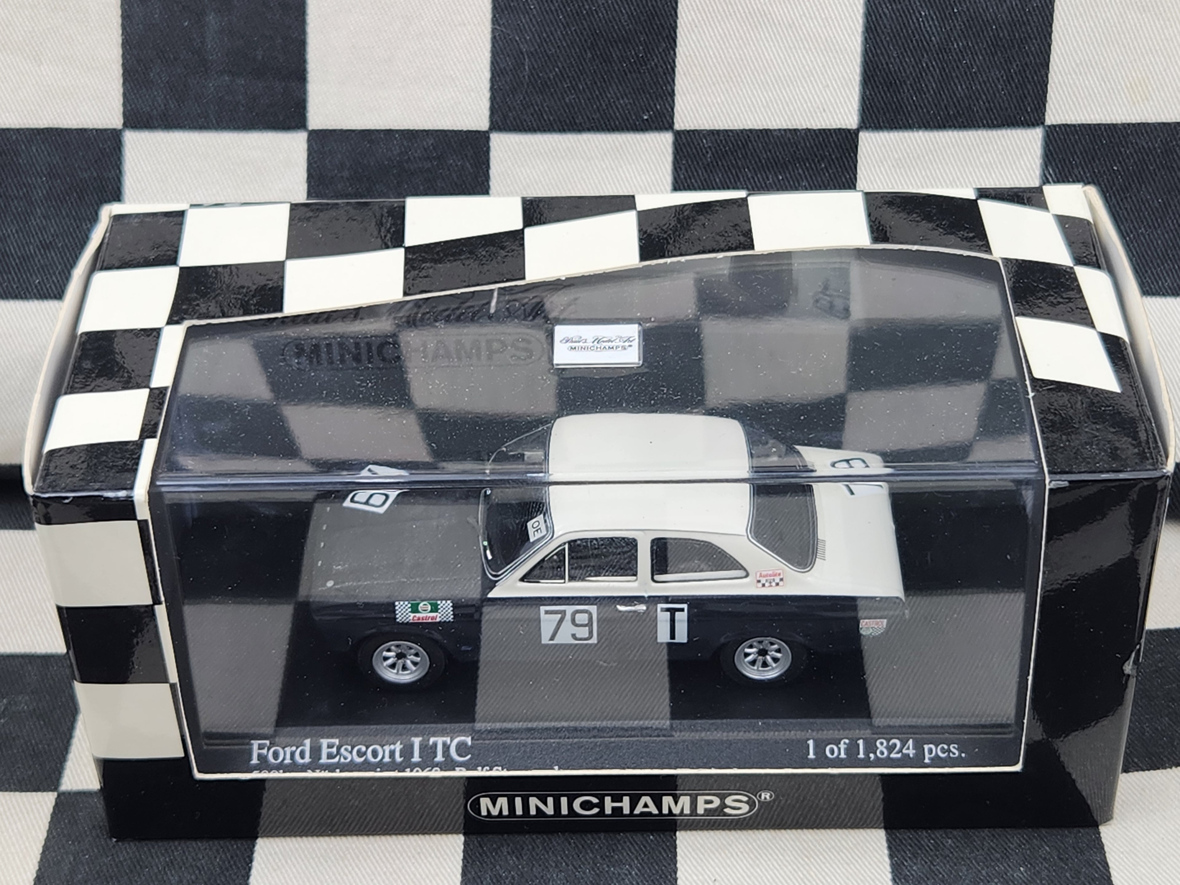 Minichamps 1:43 Ford Escort Mk1 TC 500km Nurburgring 1968 Rolf Stommelen