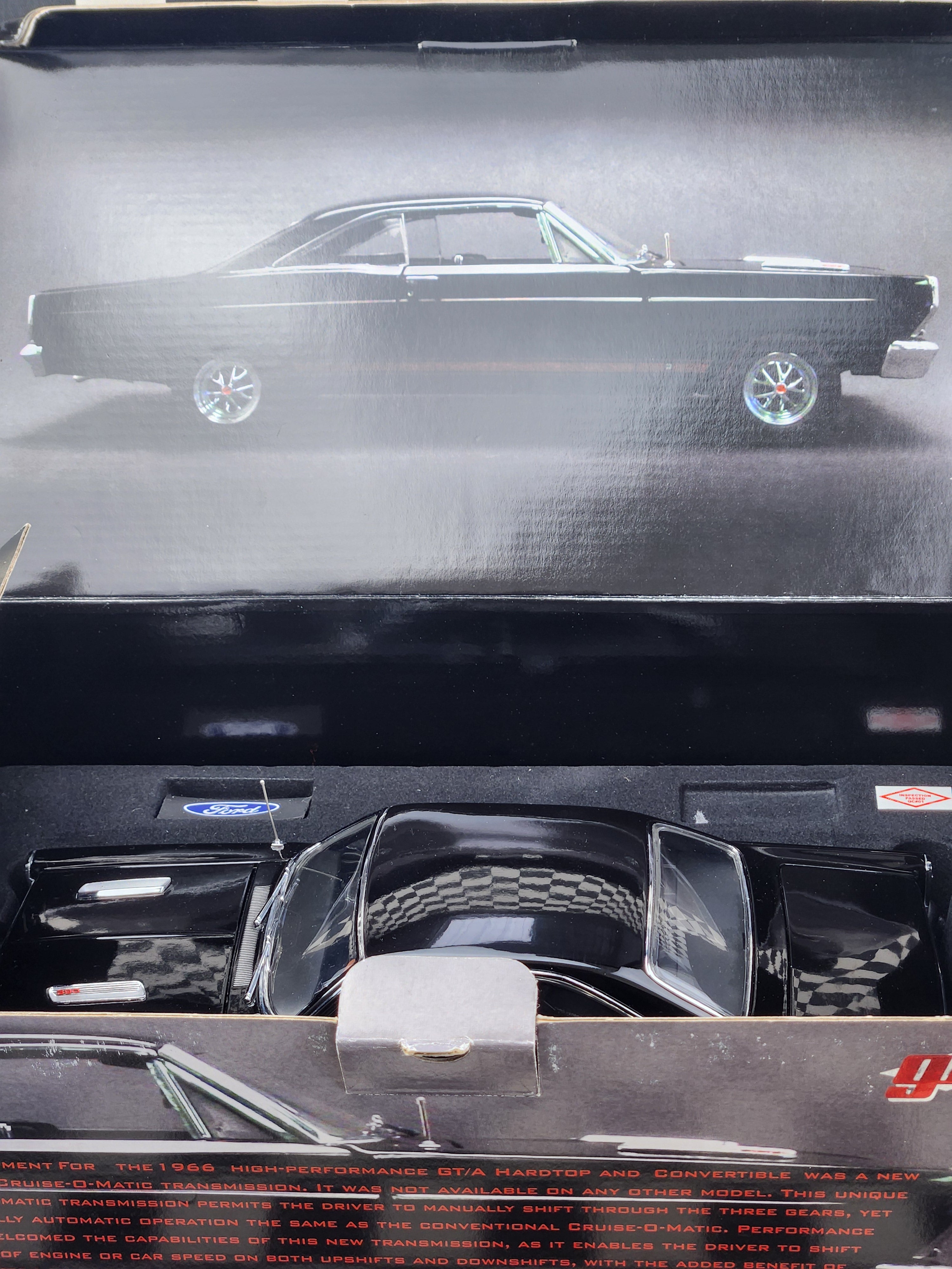 1/18 GMP 1966 Ford Fairlane GTA Black – Kustom Kollector