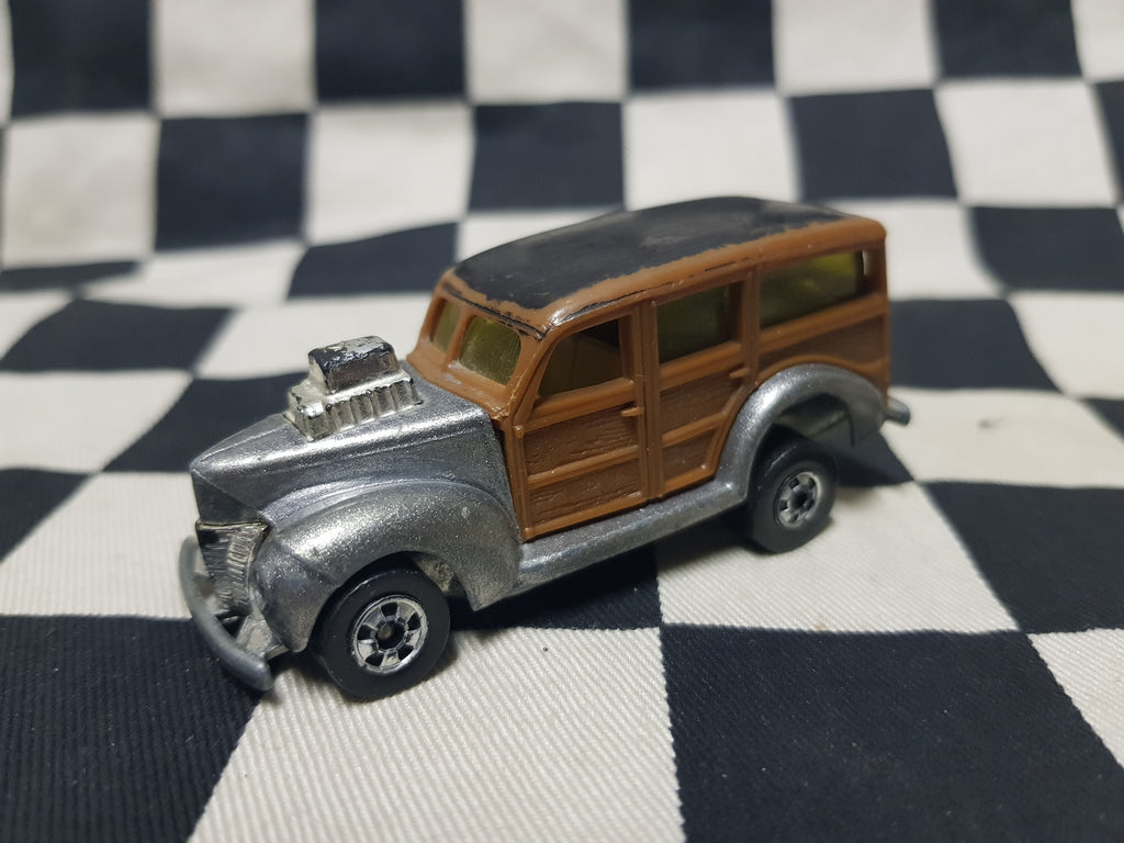 Vintage Loose Hot Wheels Blackwall Hi Raker 40s Ford Woodie Silver VHTF
