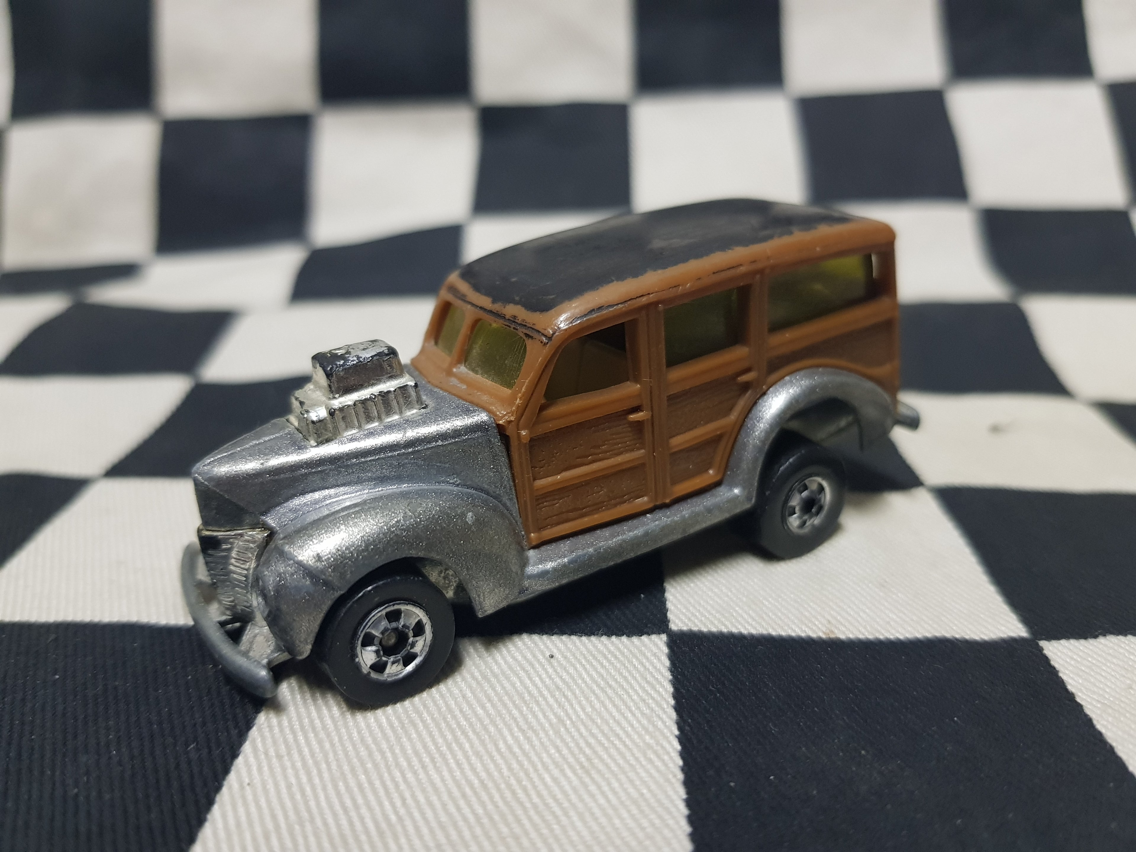 Vintage Loose Hot Wheels Blackwall Hi Raker 40s Ford Woodie Silver VHTF