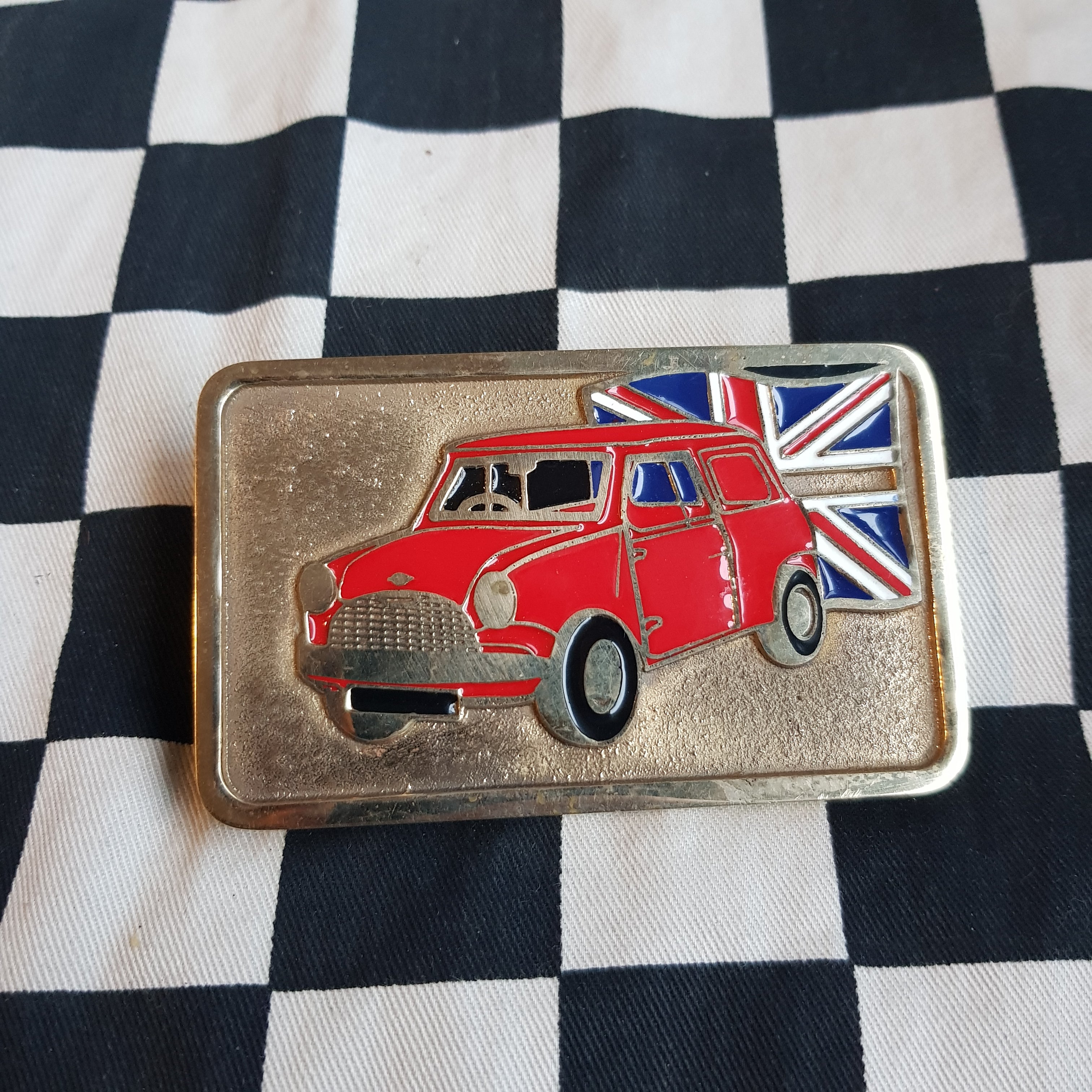 Morris Mini Cooper S Belt Buckle Red