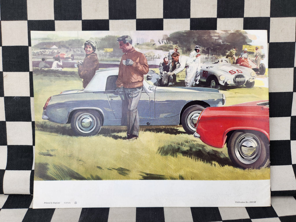 Austin Healey Sprite Mk3 Full Sales Brochure + Wire Wheels Option Brochure