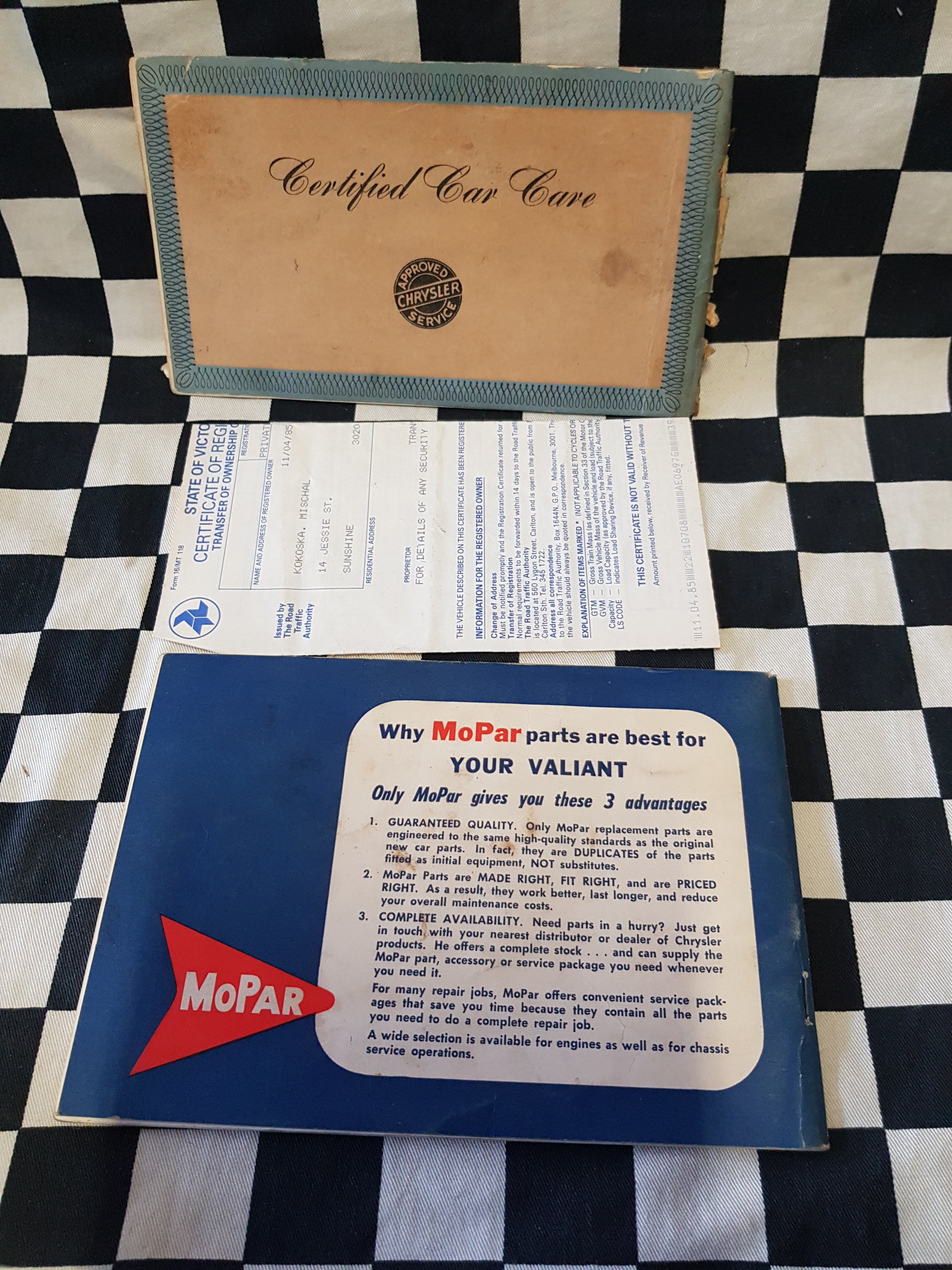 RARE! S Series Valiant Owners Manual Set