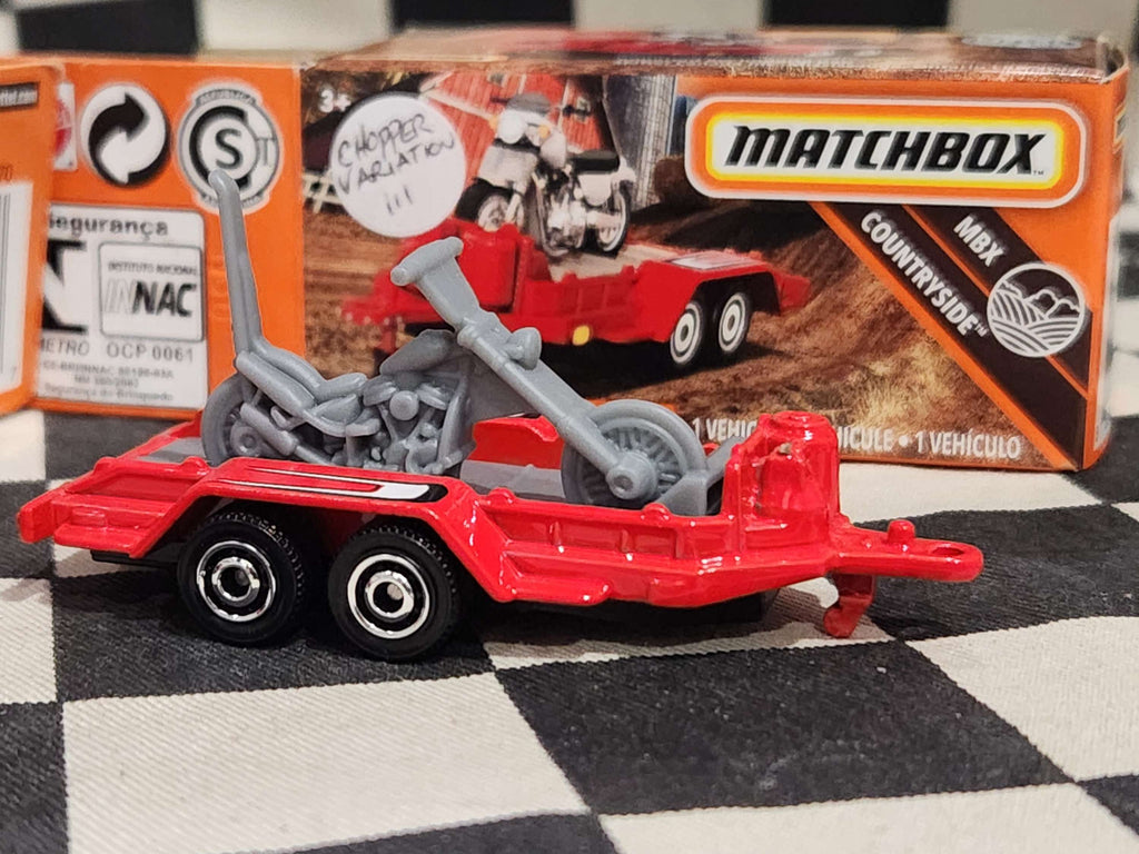 Matchbox Power Grab MBX Cycle Trailer Road Bike or Chopper Variation