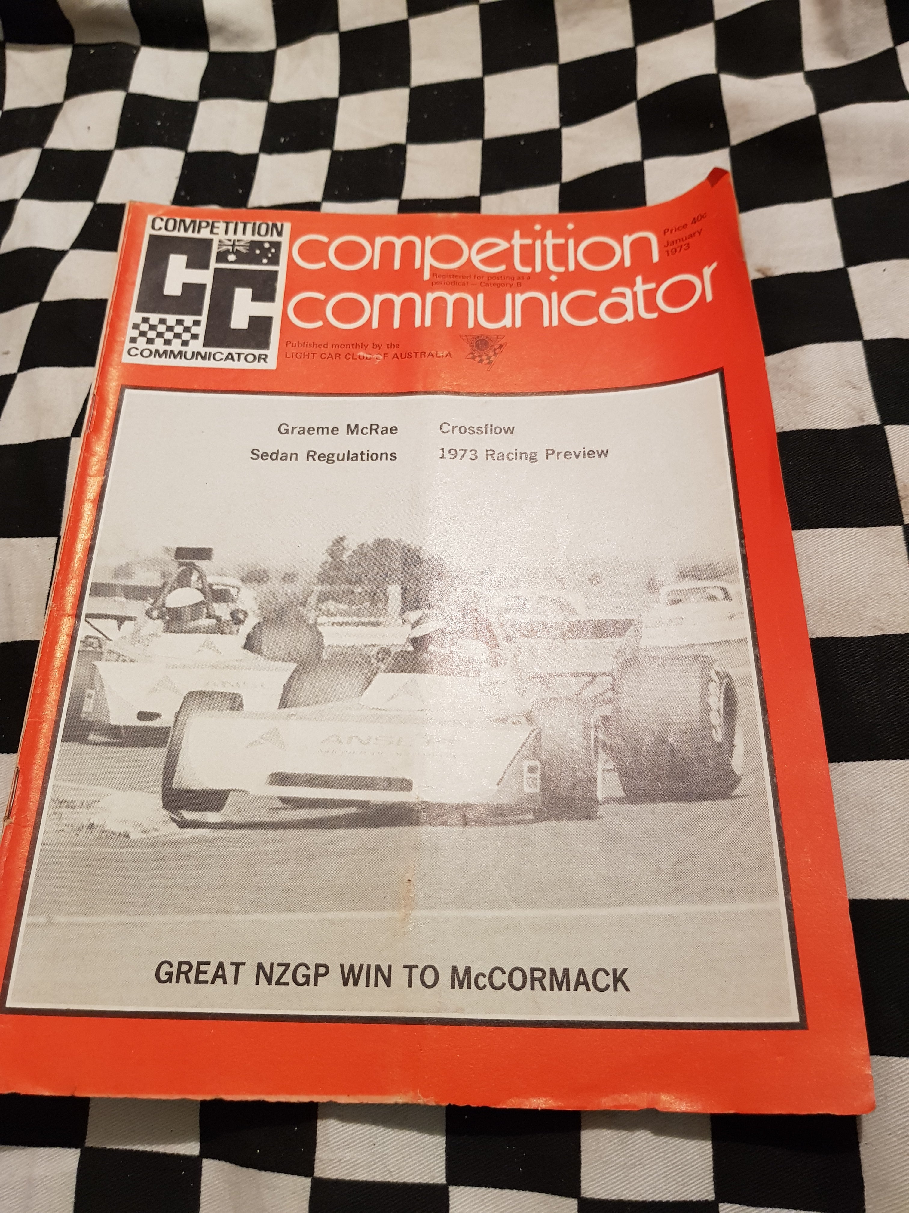 Competition Communicator Vol 1 #4 jan 1973 race program
