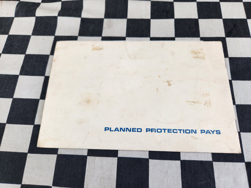 Holden HQ Original Owners Guide Service Book