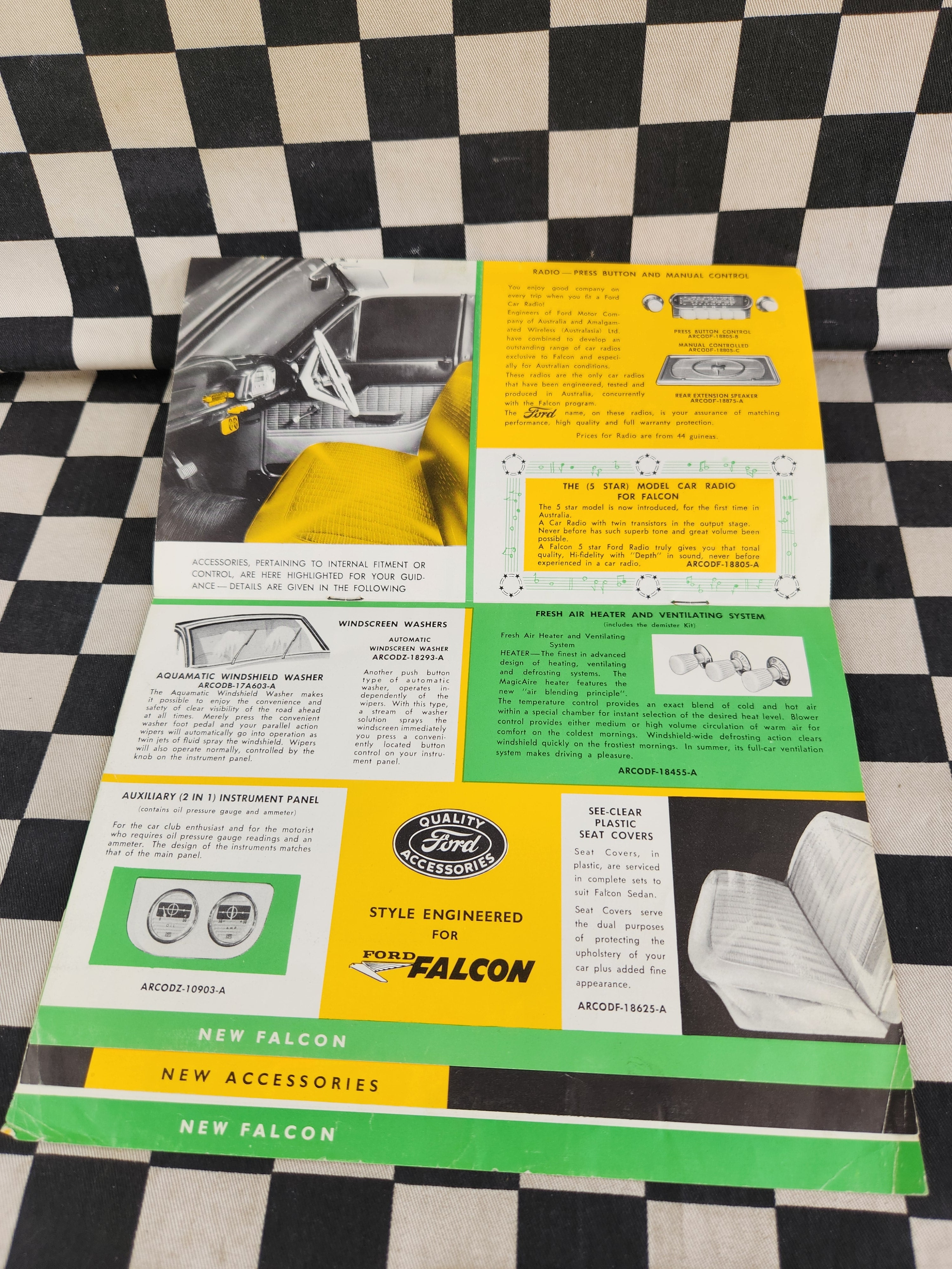 RARE! Original XK Falcon Accessories Sales Brochure