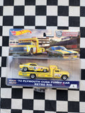 Hot Wheels Premium Team Transport #4 Snake 72 Plymouth Cuda Funny Car /Retro Rig