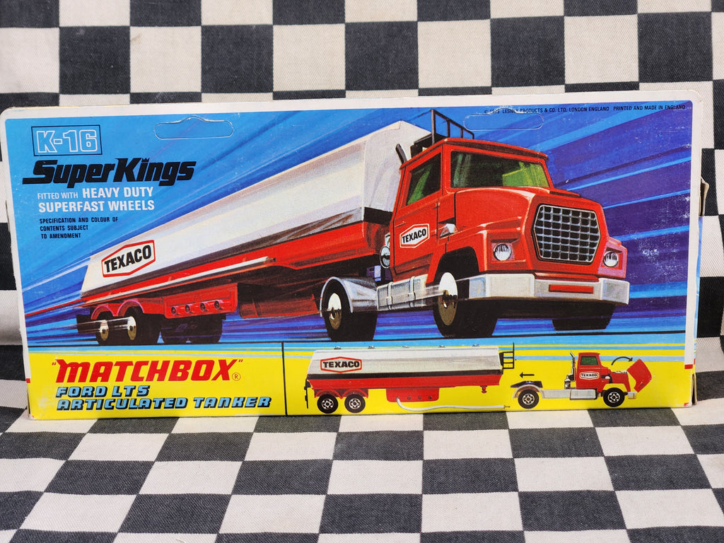 Vintage 1973 Matchbox Super Kings K16 TEXACO Ford LT5 Articulated Tanker Truck