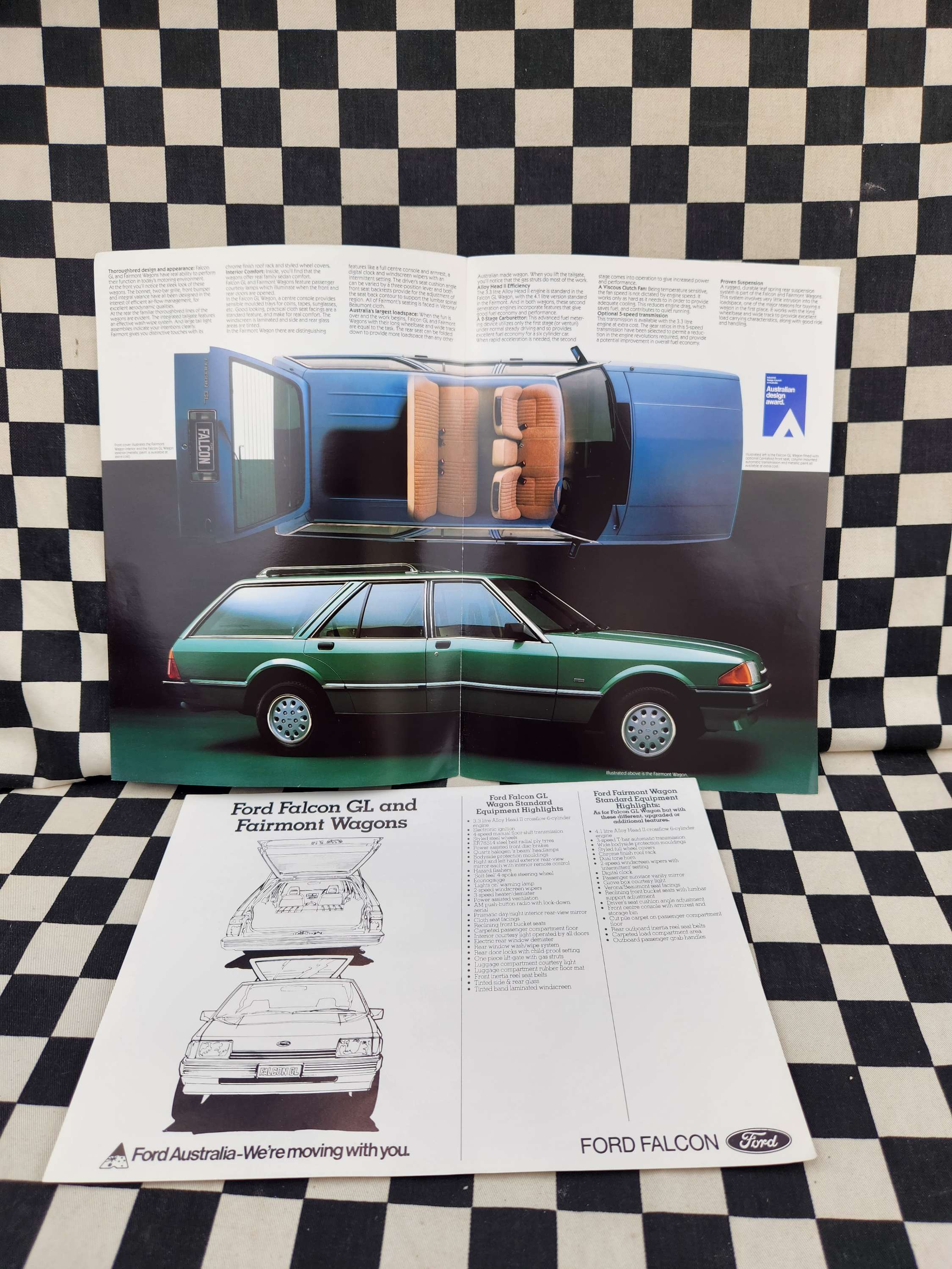 Ford XE Falcon Fairmont Ghia Wagon Fold Out Sales Brochure