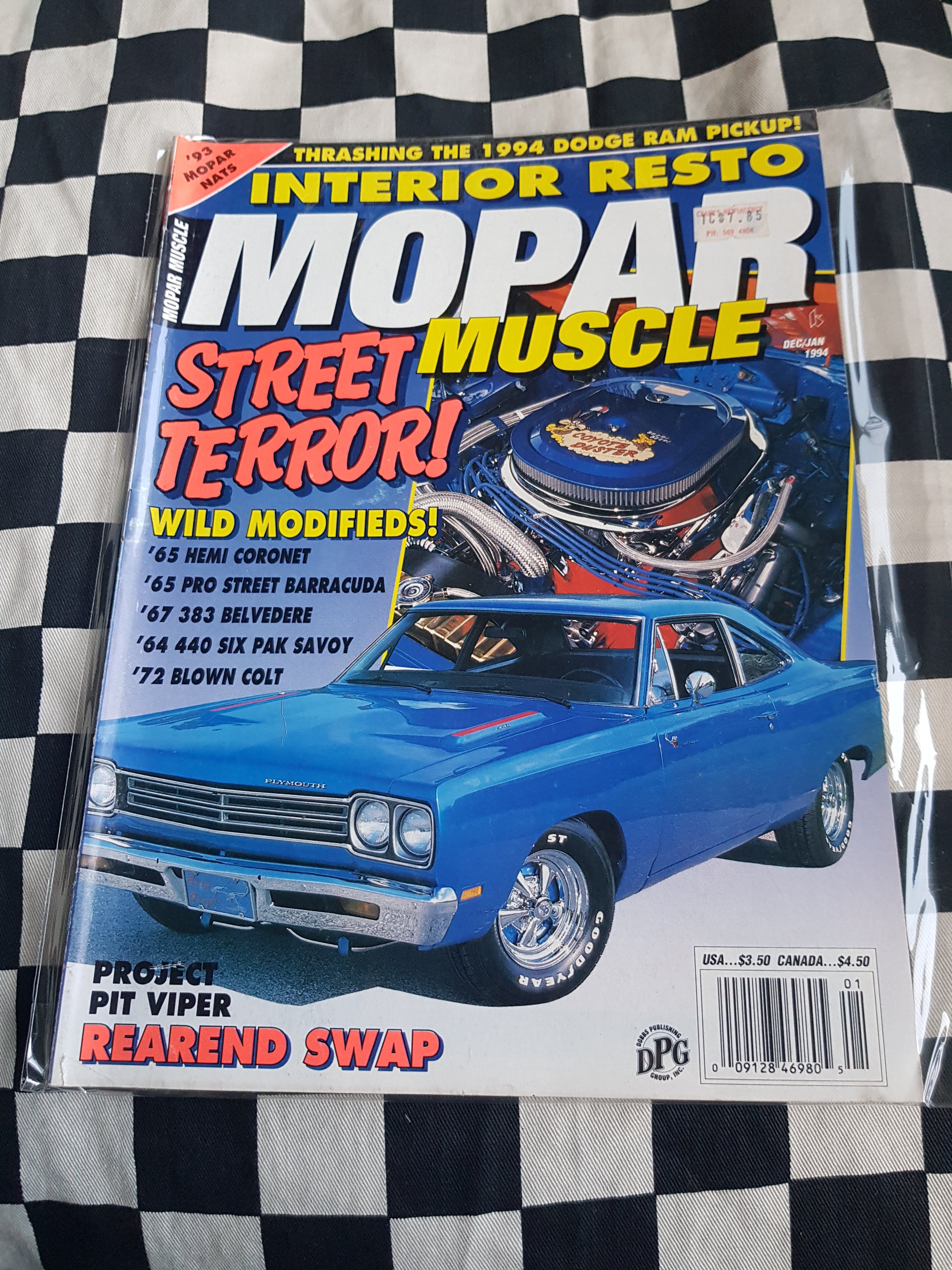 Mopar Muscle Magazine 12-1/94 Dodge Hemi Plymouth Gtx Valiant Cuda Charger