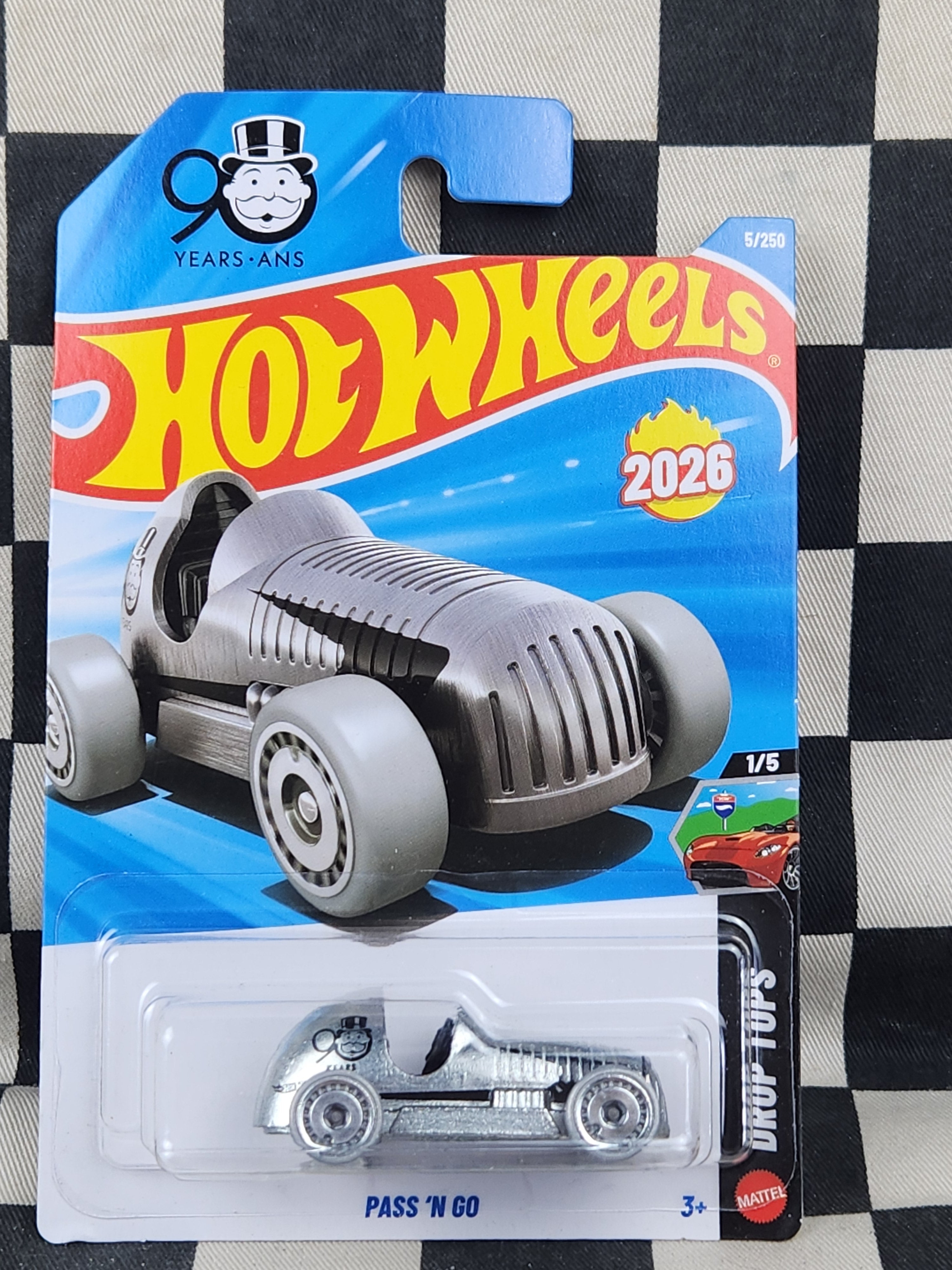 Hot Wheels 2026 Drop Tops Monopoly 90 Years Anniversary Pass n Go