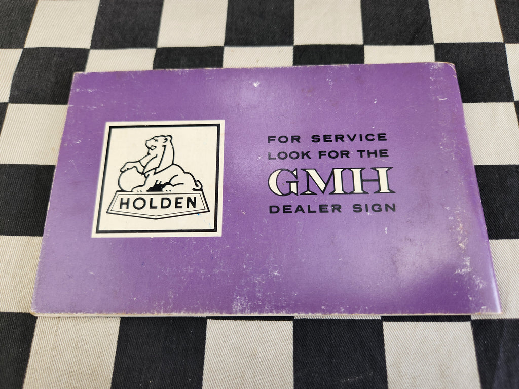 Holden HG Original Owners Protection Plan Service Book