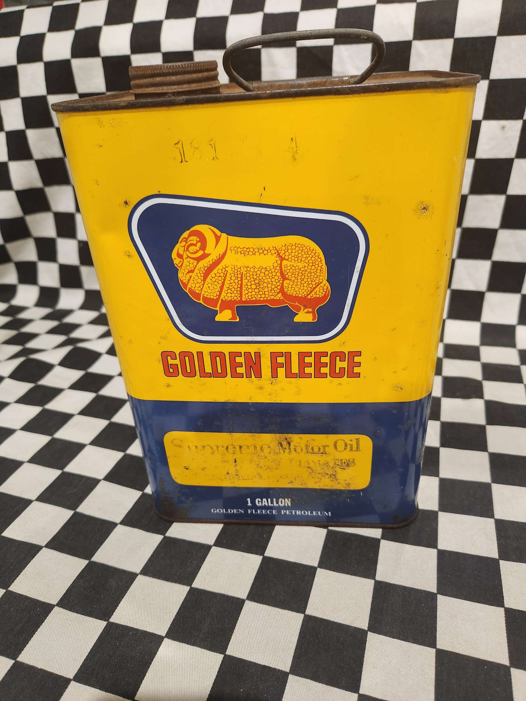 Golden Fleece 1 Gallon Motor Oil Tin