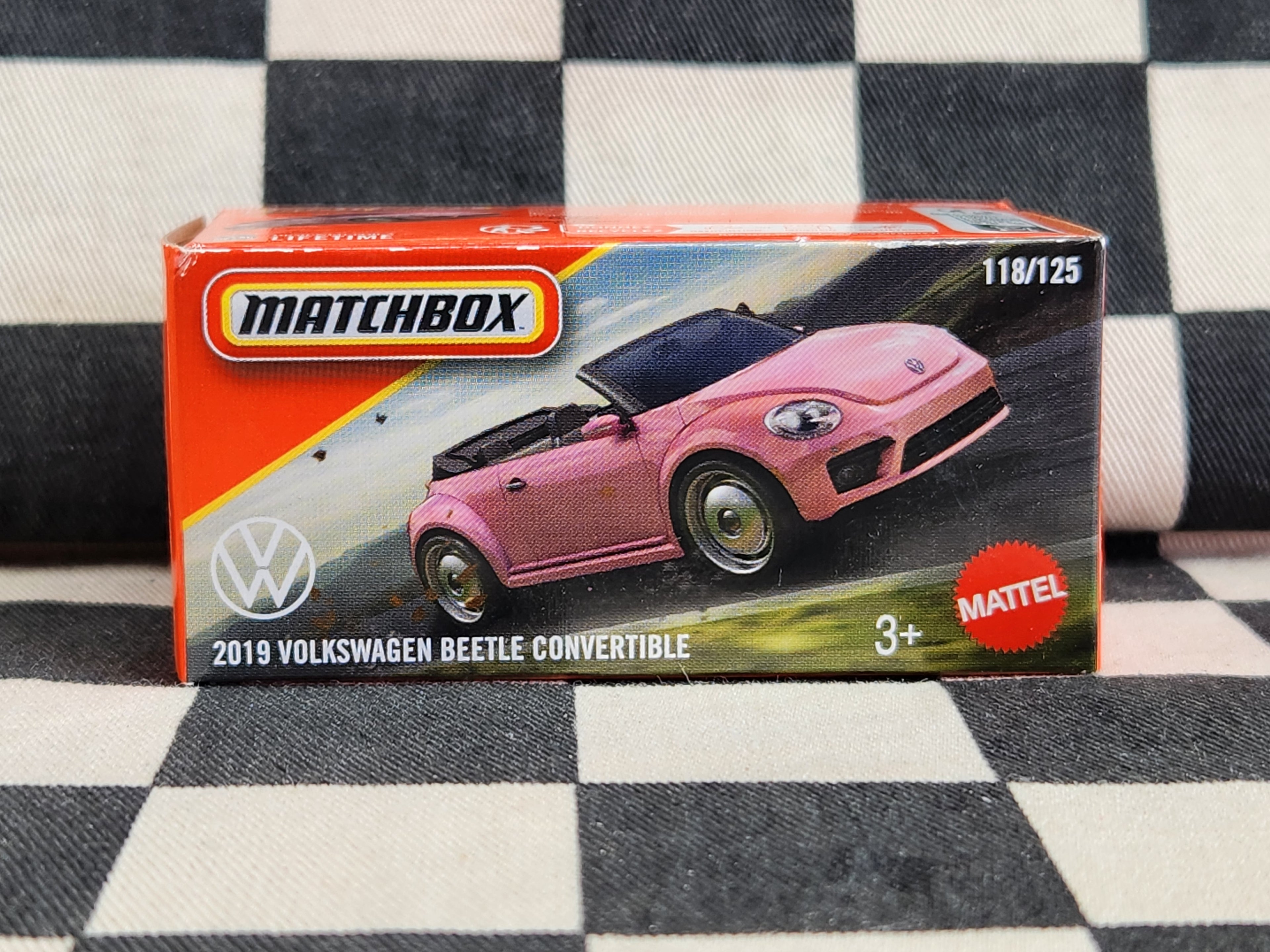 Matchbox Power Grab 2019 Volkswagen Beetle Convertible Pink
