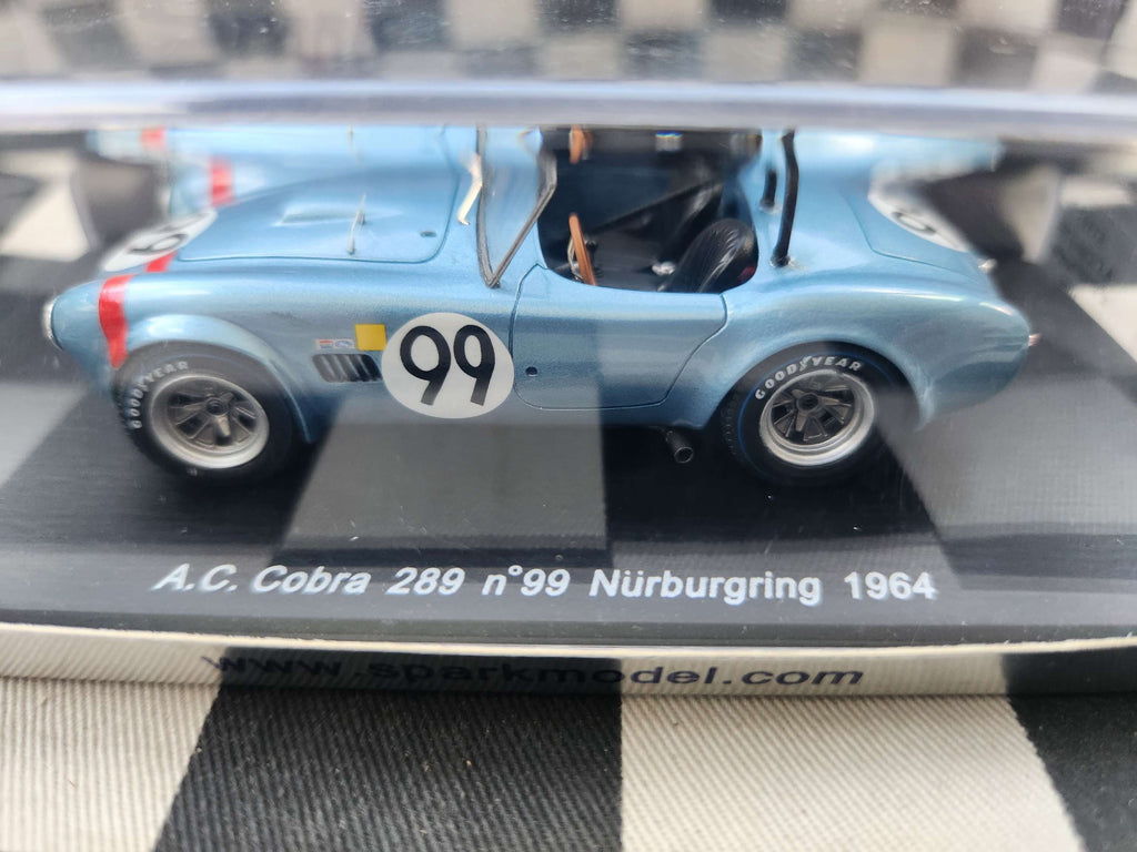 Spark 1:43 A.C. Cobra 289 n99 Nürburgring 1964 Blue