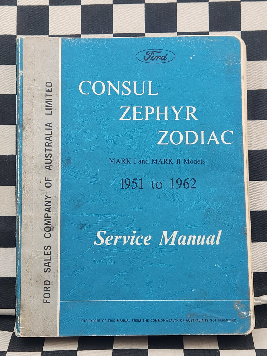Genuine Factory Ford Consul Zephyr Zodiac MK1 & MK2 1951-1962 Workshop Manual