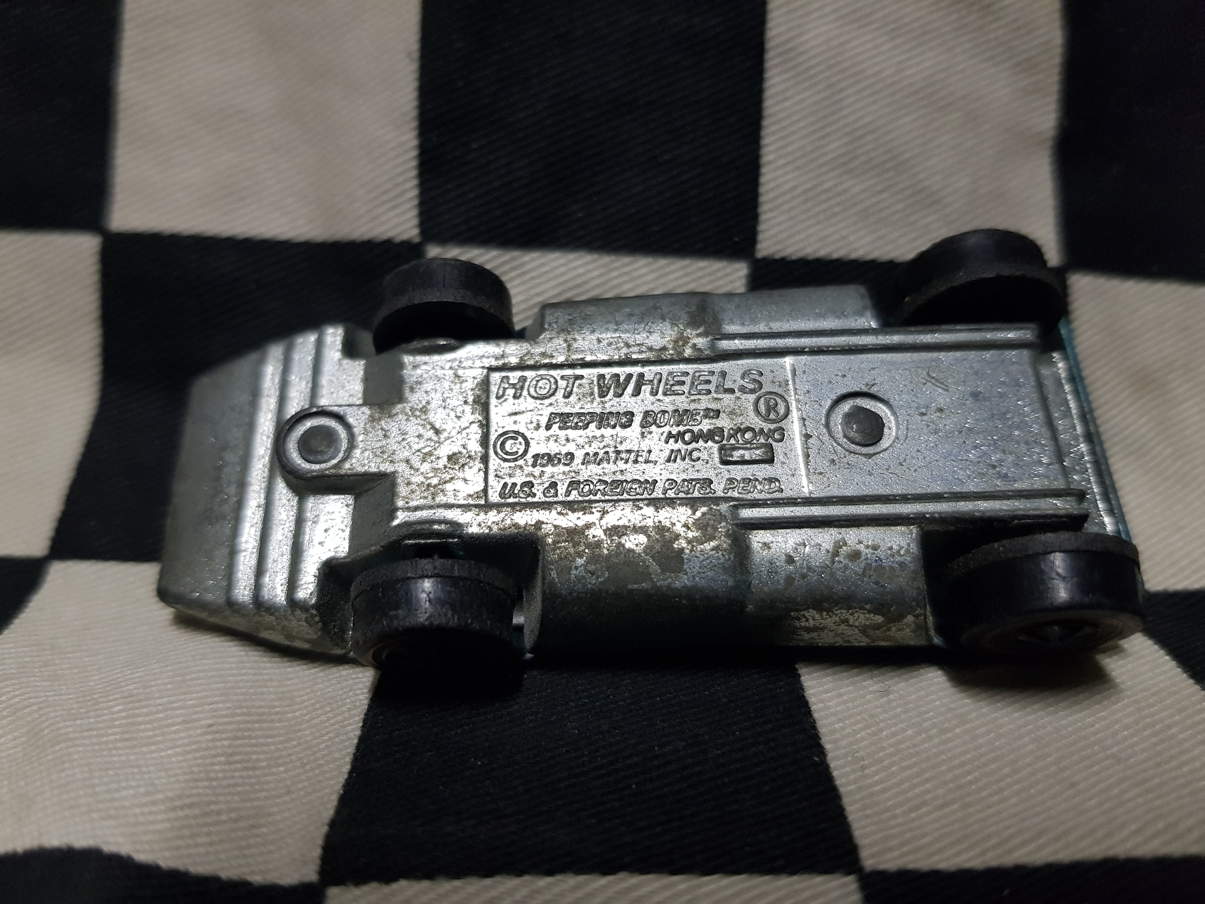 Vintage Loose Hot Wheels Redline 1969 Peeping Bomb Blue Spectraflame HK