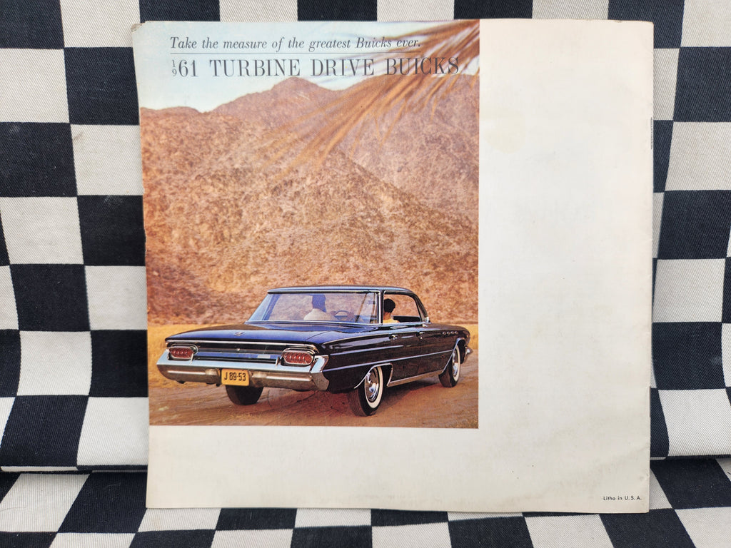 Genuine 1961 Buick Full Size Turbine Drive Sales Brochure