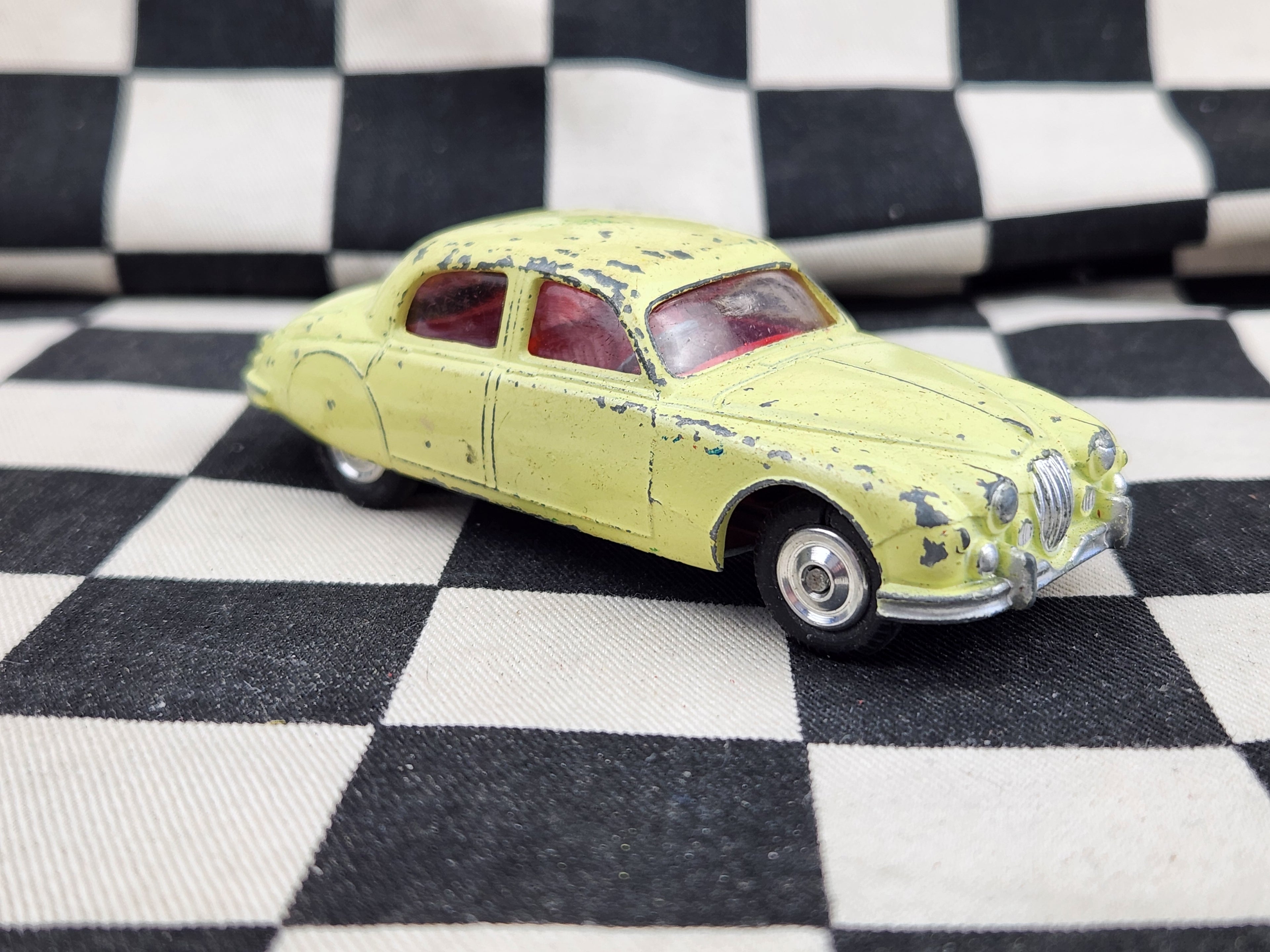 Vintage Loose Corgi Jaguar 2.4 litre Lemon Yellow