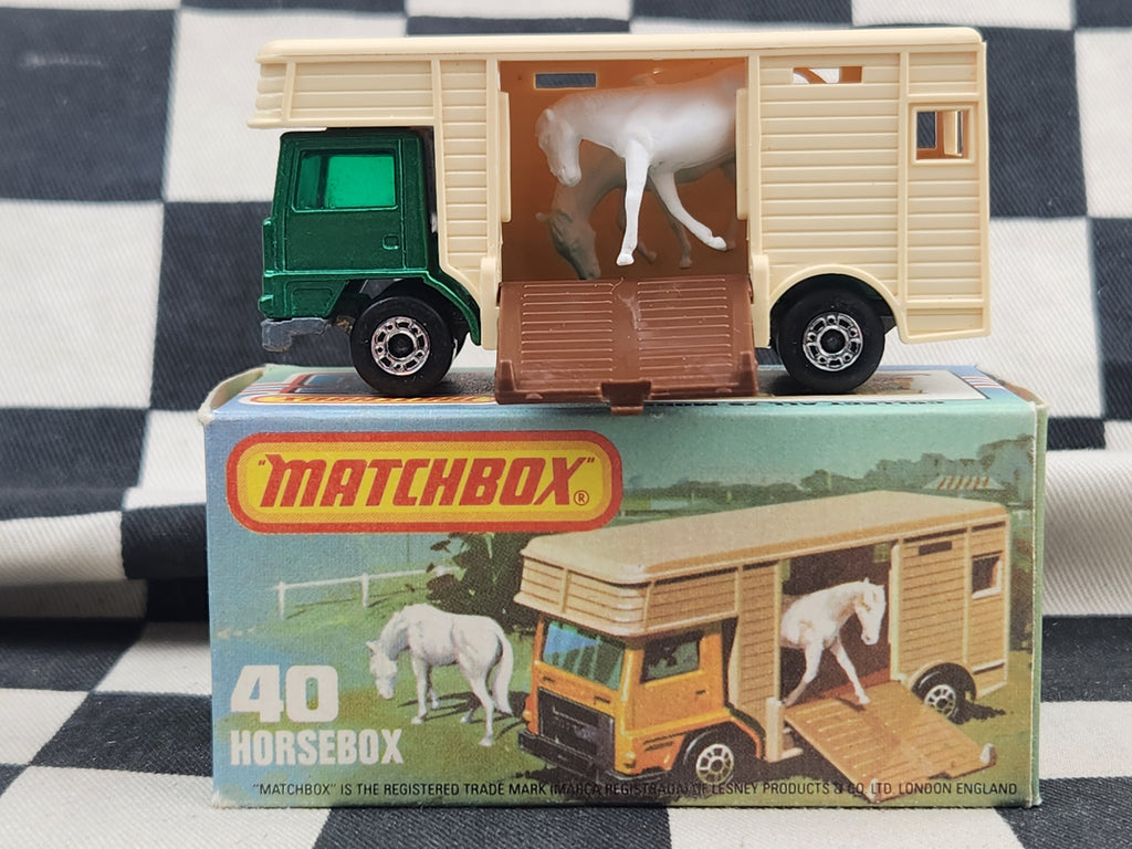 Vintage 1977 Matchbox Horsebox Truck in Original Box