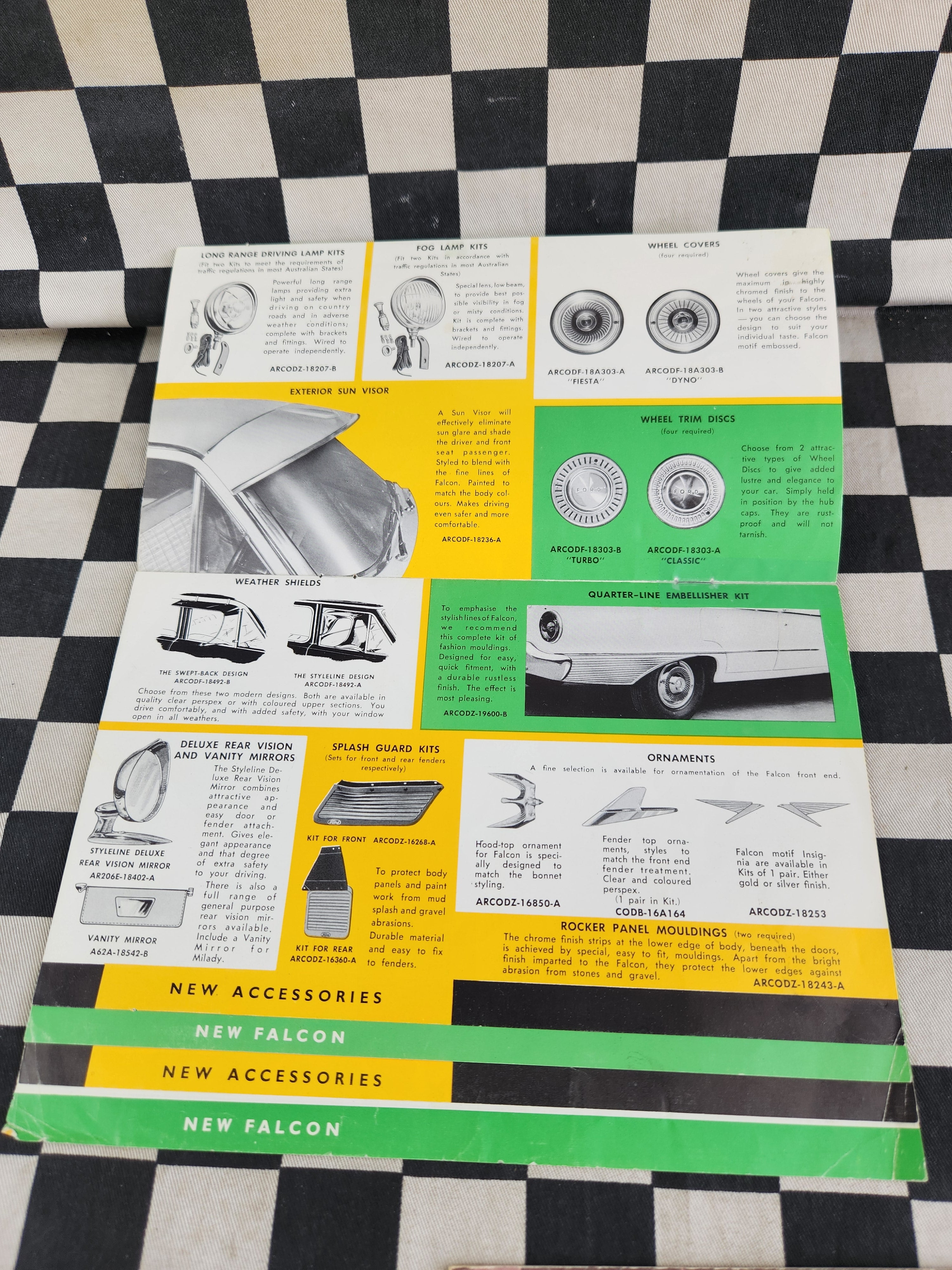 RARE! Original XK Falcon Accessories Sales Brochure