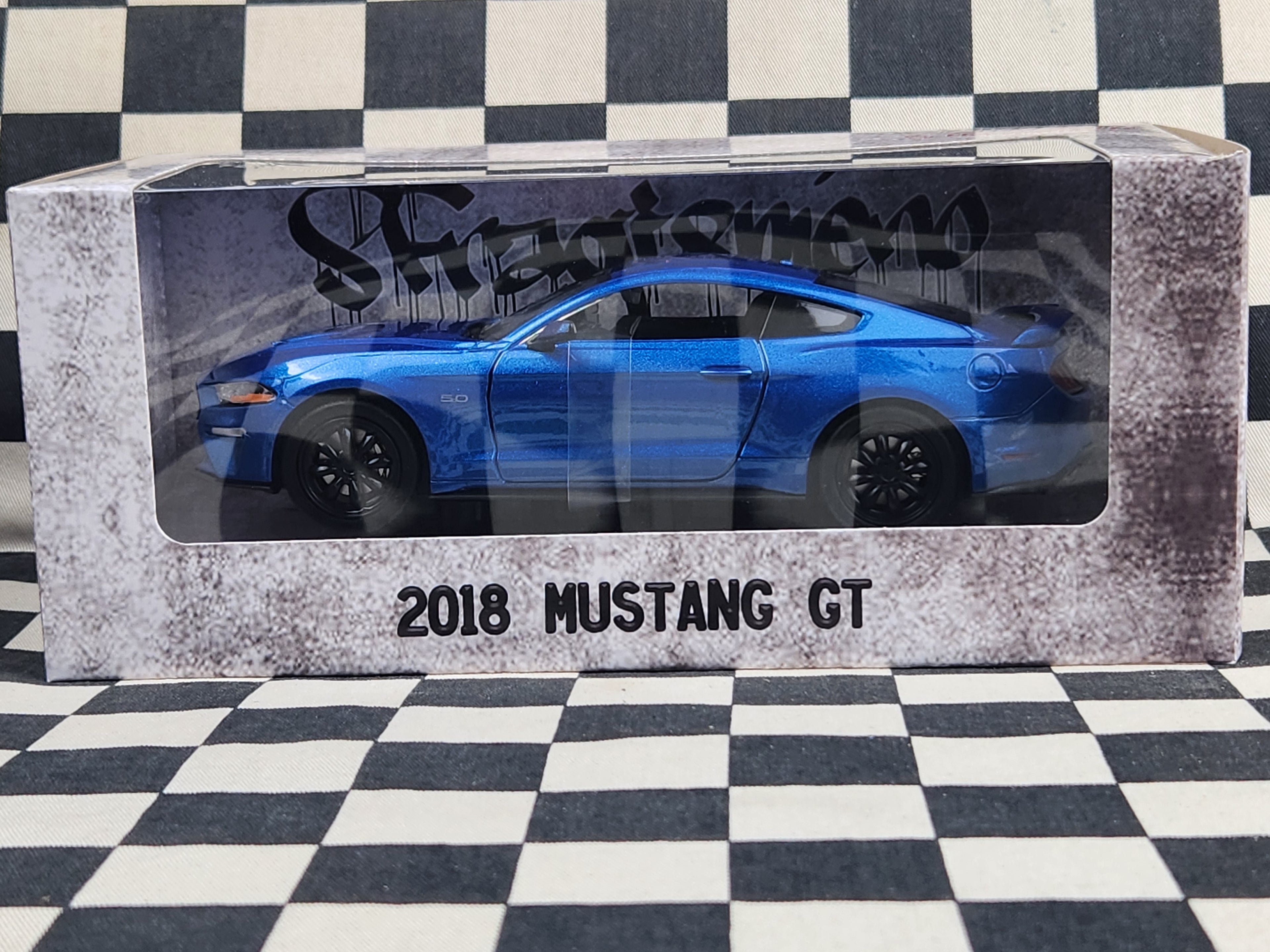 DDA Sfragismeno 1:24 2018 Ford Mustang Blue RIGHT HAND DRIVE