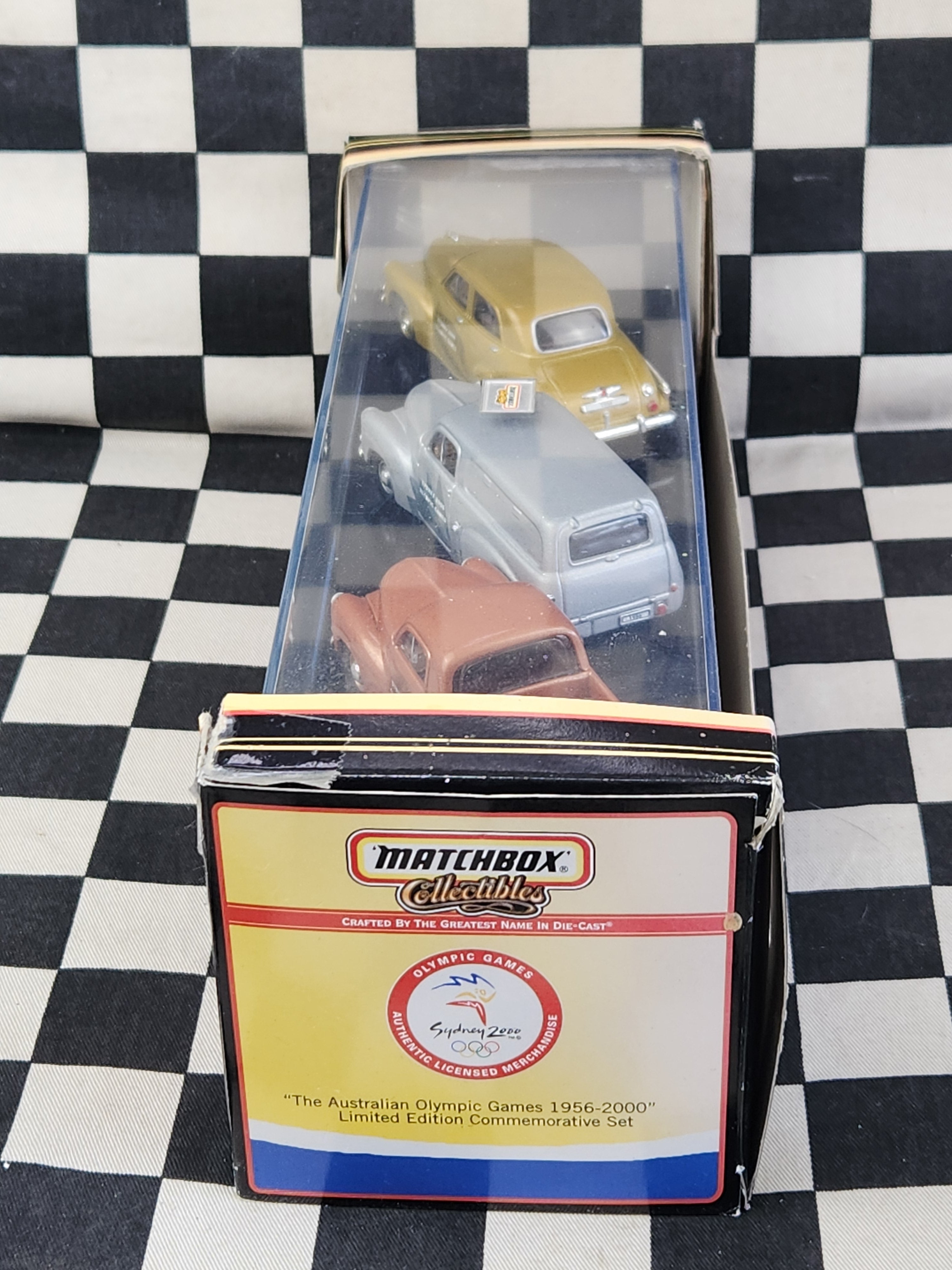 Matchbox 1/43  Sydney 2000 Olympics FJ Holden Set 3 Ute Van Sedan