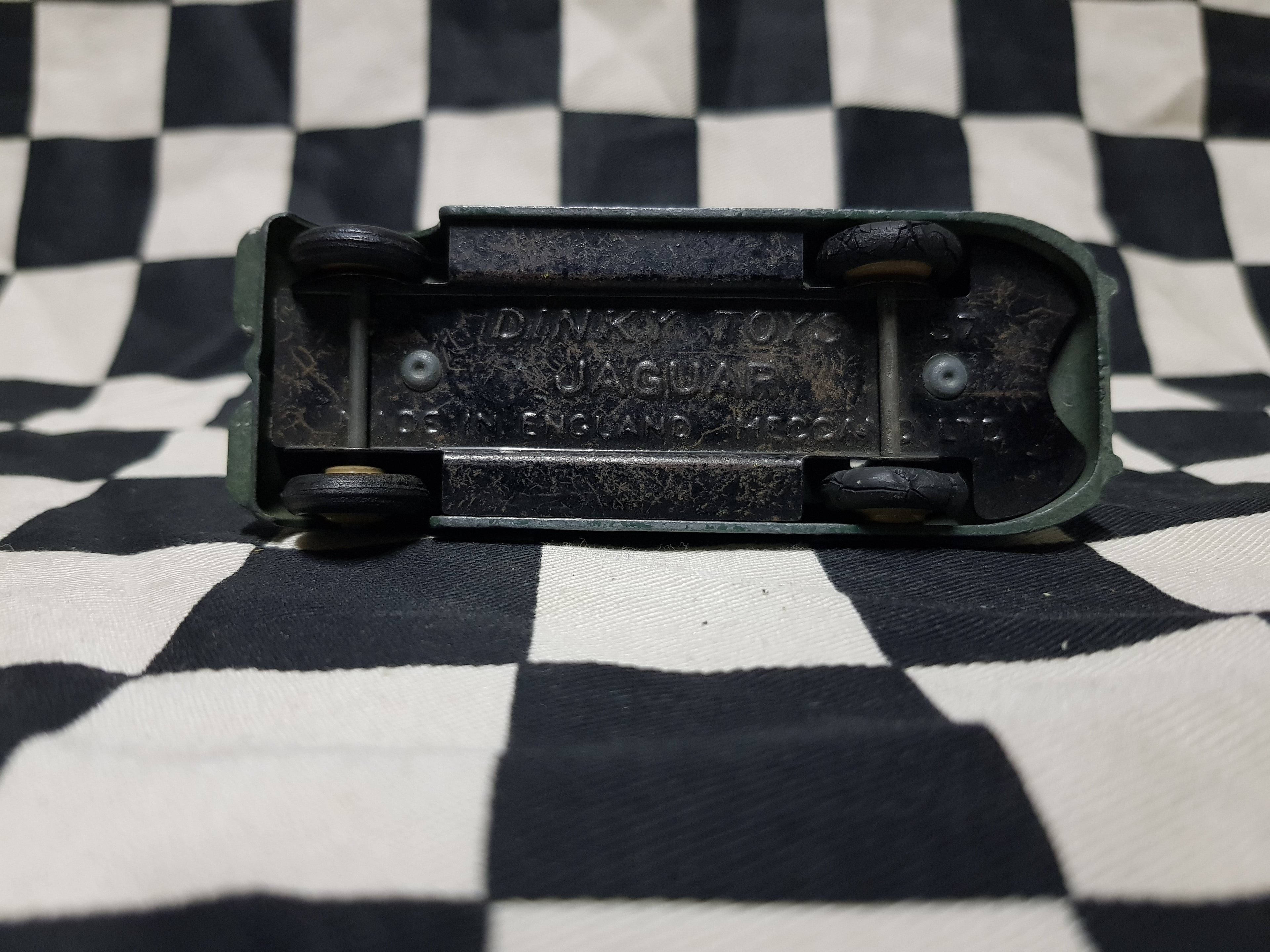 Vintage Loose Dinky Jaguar XK120 Rare Colour Dark Sage Green