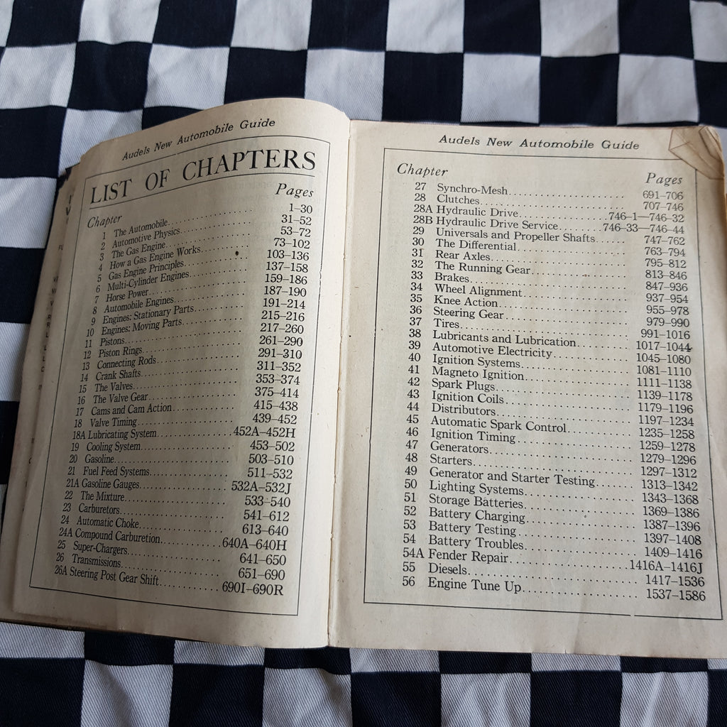 Antique Audells New Autombile Guide for Mechanics Operators & Servicemen