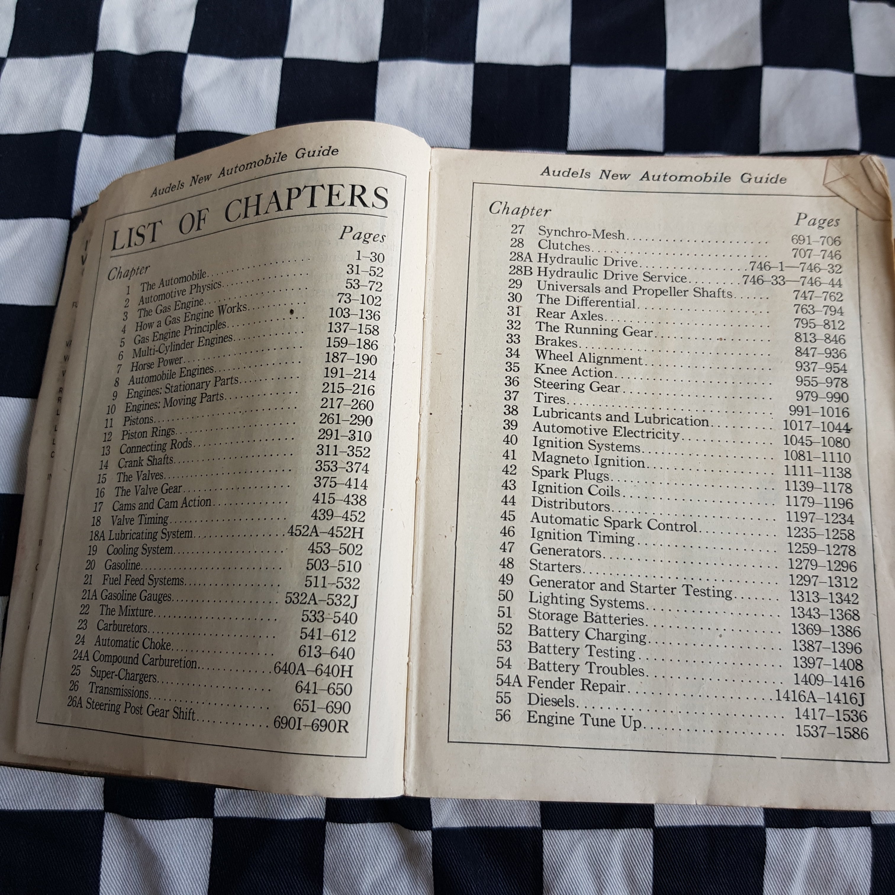 Antique Audells New Autombile Guide for Mechanics Operators & Servicemen