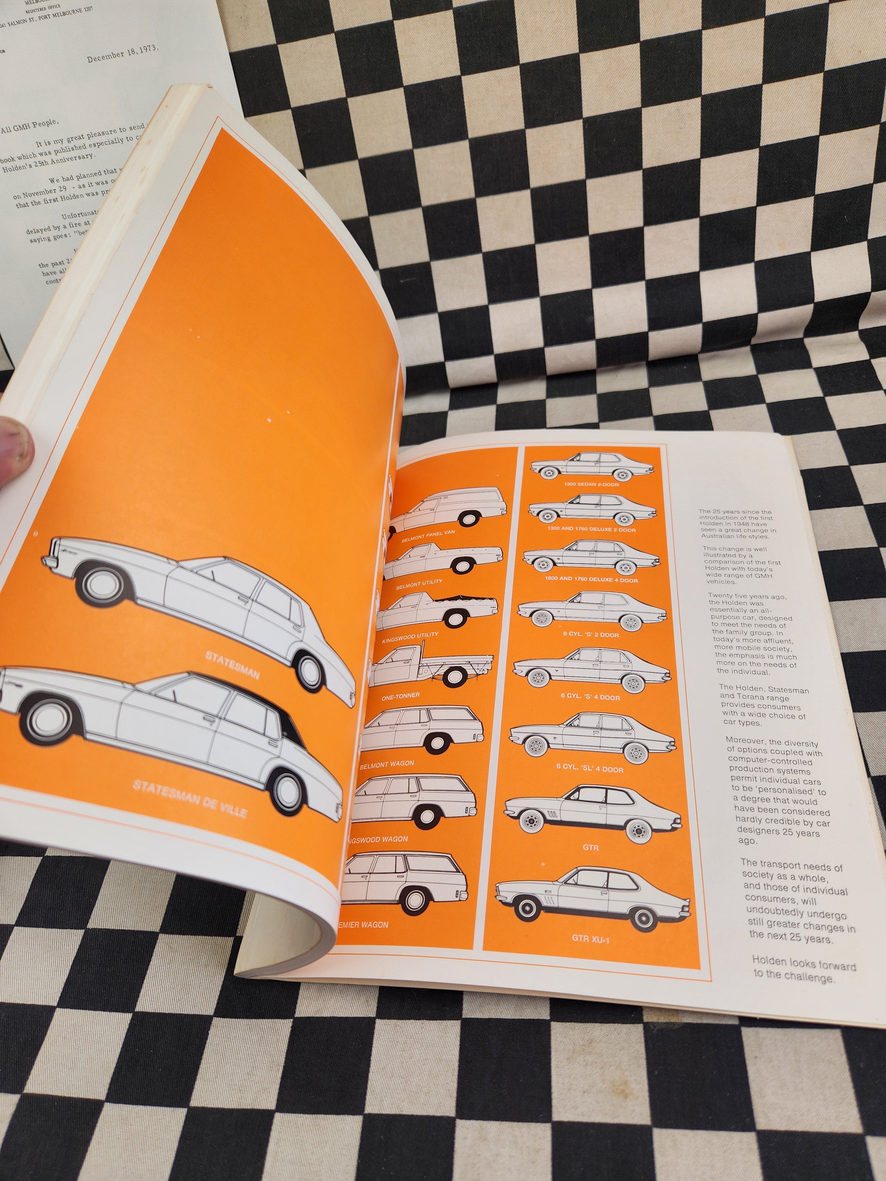 Holden 25 Years Employee Issue Commemorative Book with Original Letter