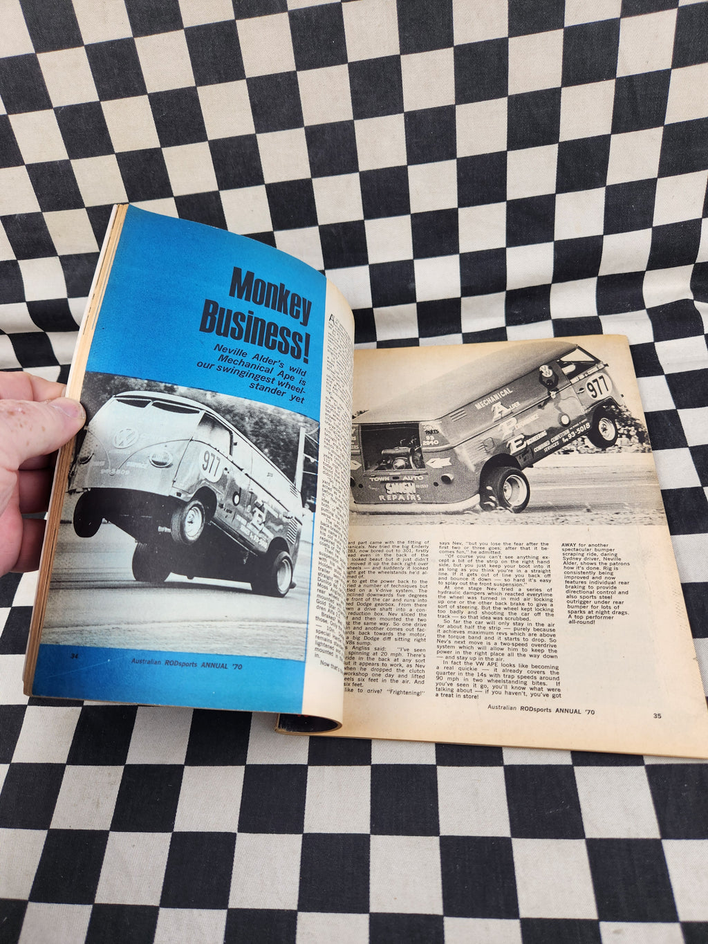 Vintage Rodsports 70 Annual Hot Rod Magazine Monaro Funnycar Centrespread