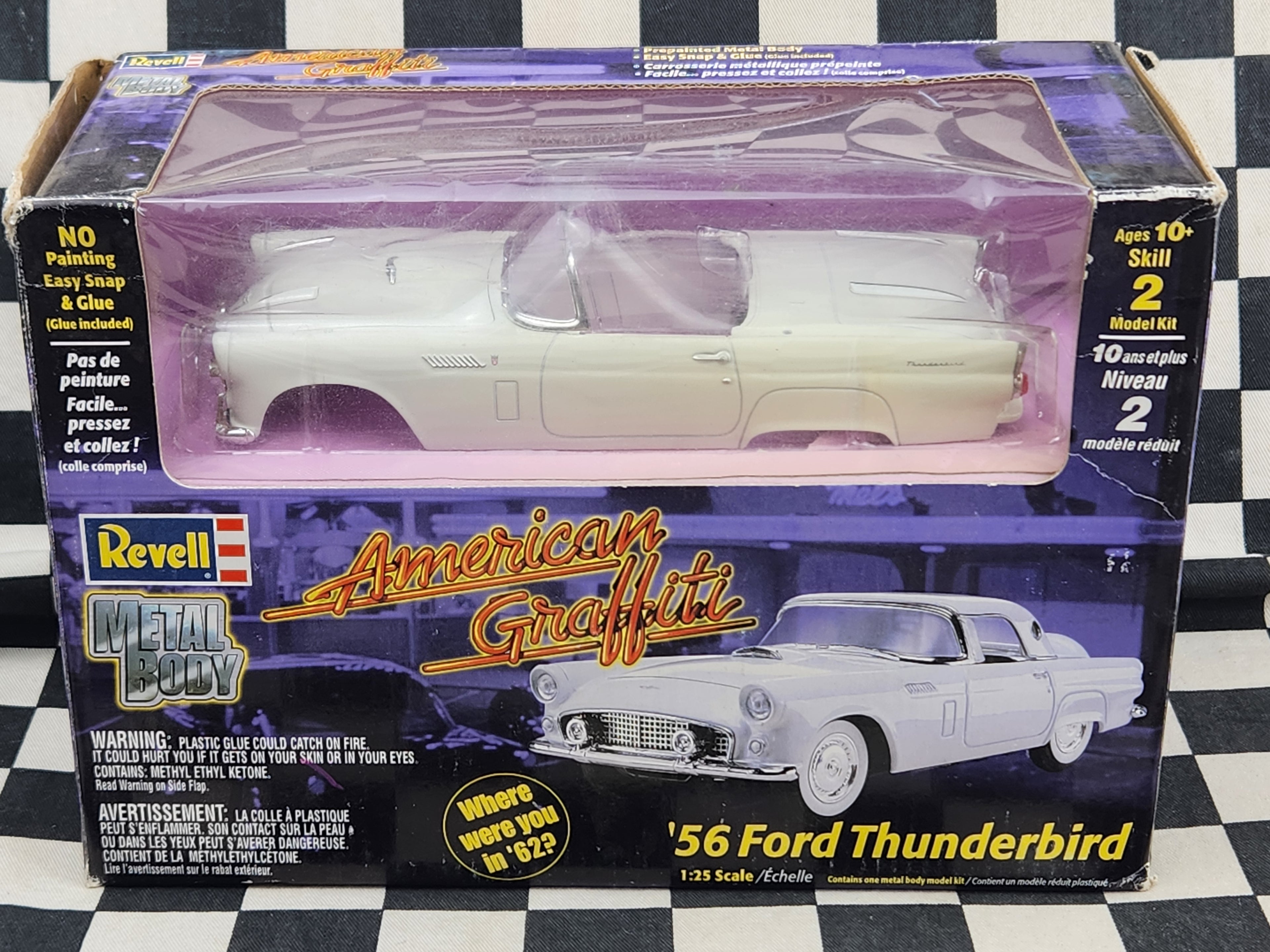 Revell 1/25 American Graffiti 56 Ford Thunderbird White METAL BODY Kit