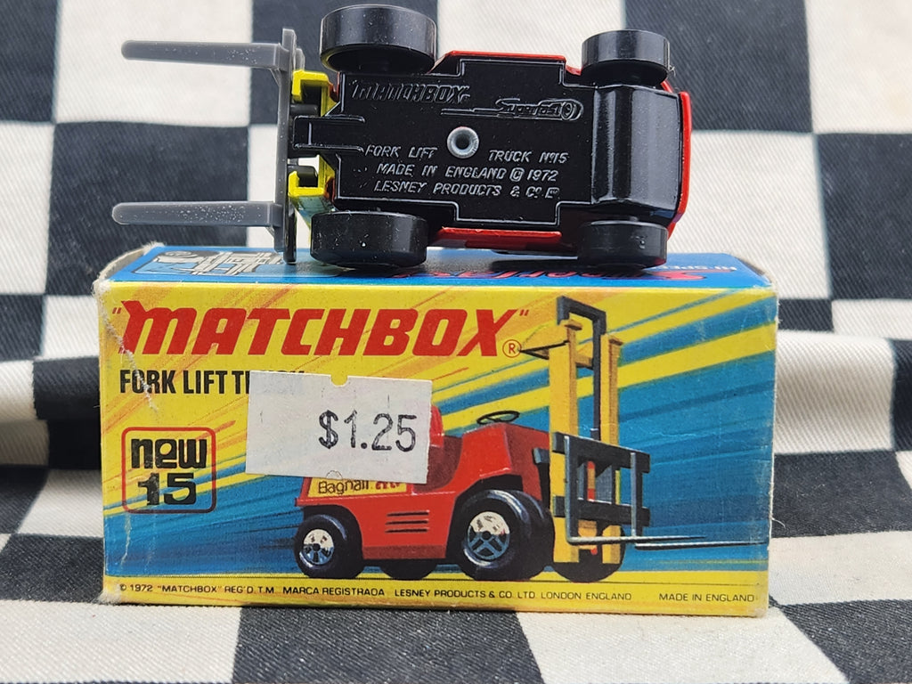 Vintage 1972 Matchbox Fork Lift Truck in Original Box