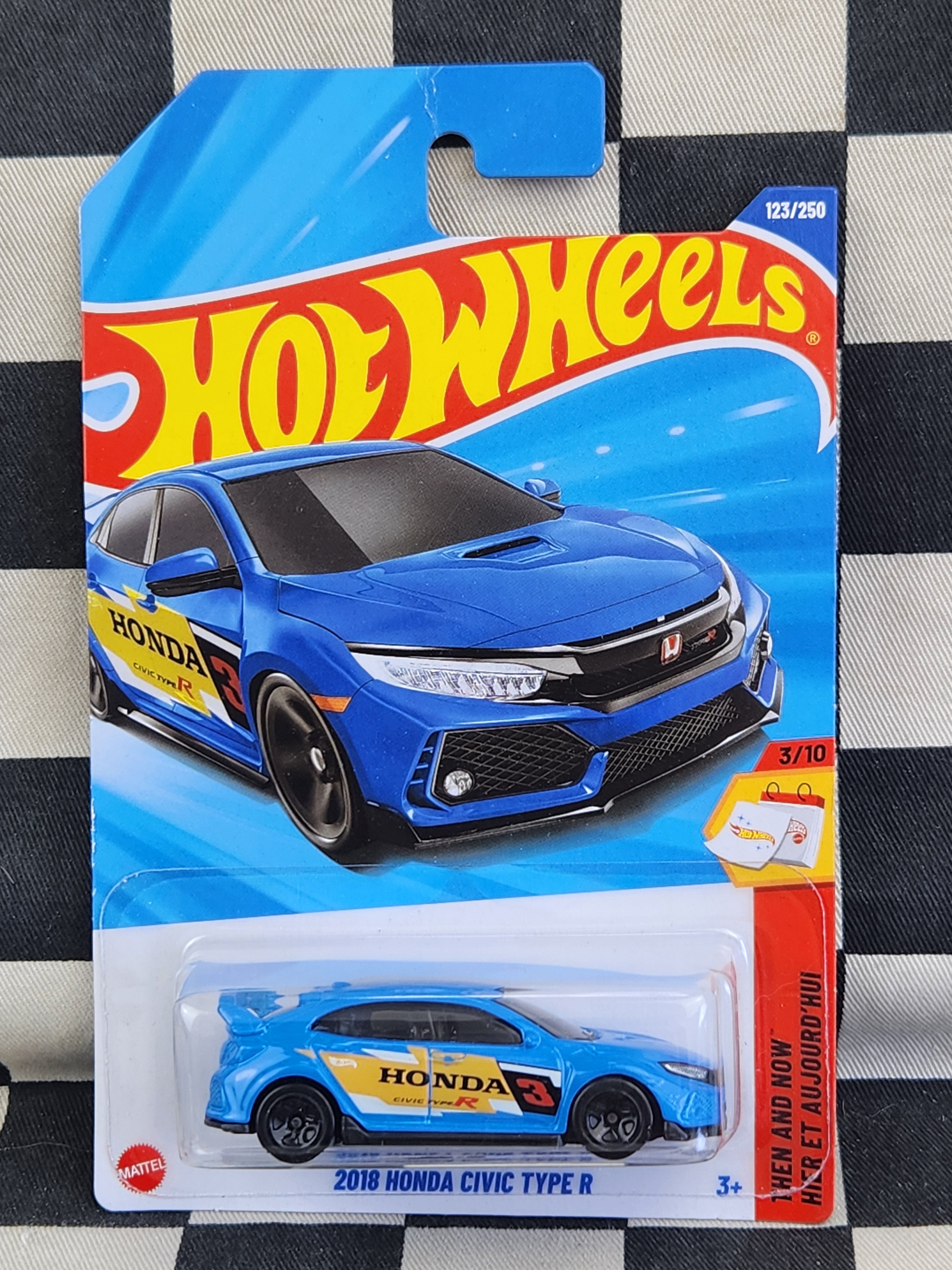 Hot Wheels 2025 Then & Now 2018 Honda Civic Type R Blue
